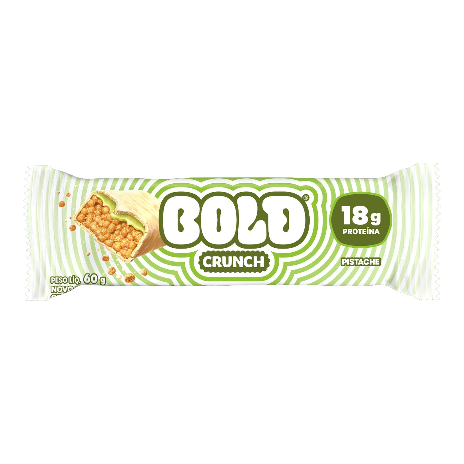 Barra de Prote&iacute;na Pistache Crunch Bold Pacote 60g