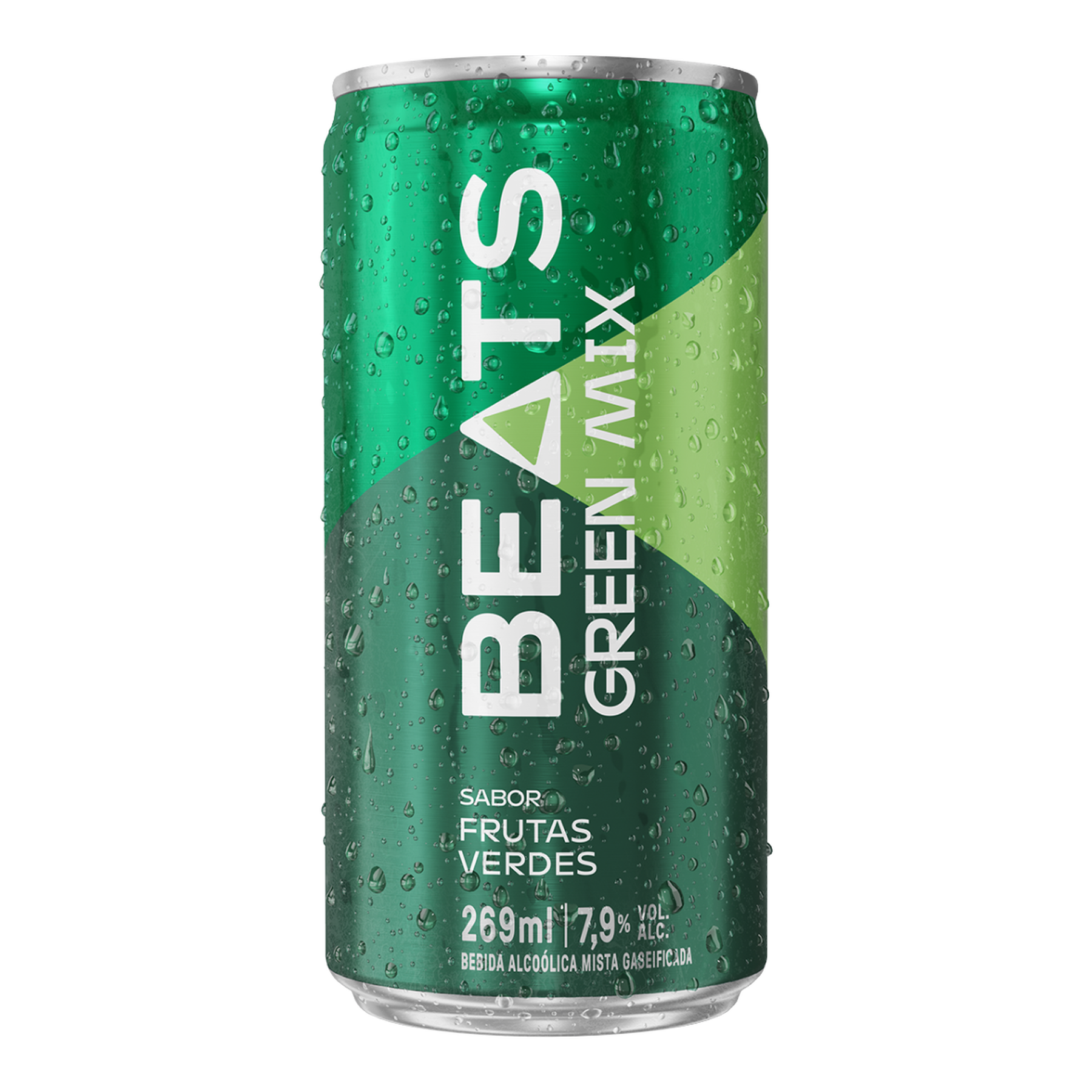Bebida Mista Alco&oacute;lica Gaseificada Frutas Verdes Green Mix Beats Lata 269ml