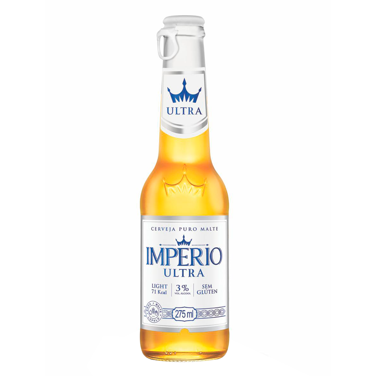 Cerveja Puro Malte sem Gl&uacute;ten Ultra Imp&eacute;rio Garrafa 275ml