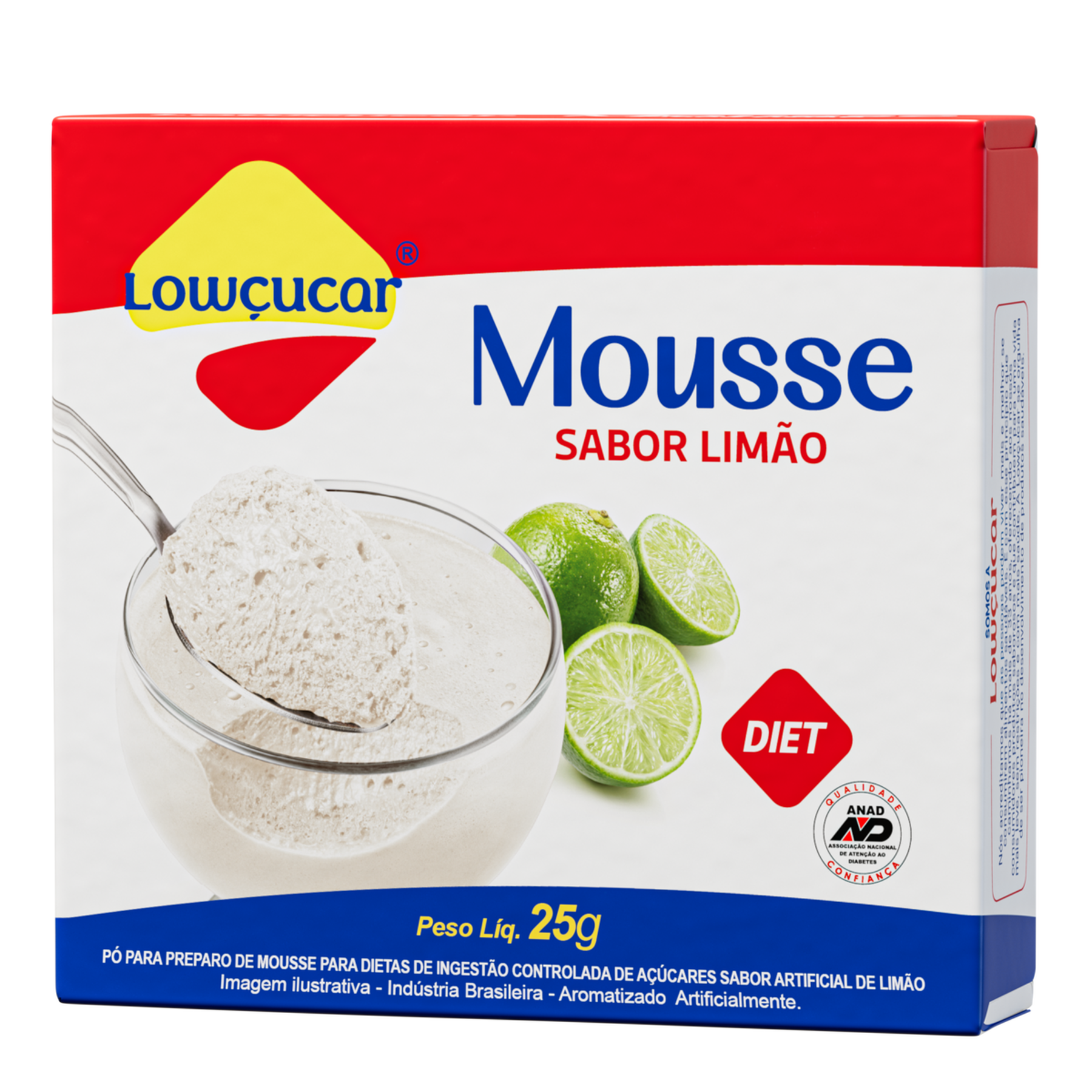 P&oacute; para Mousse de Lim&atilde;o Low&ccedil;ucar Caixa 25g