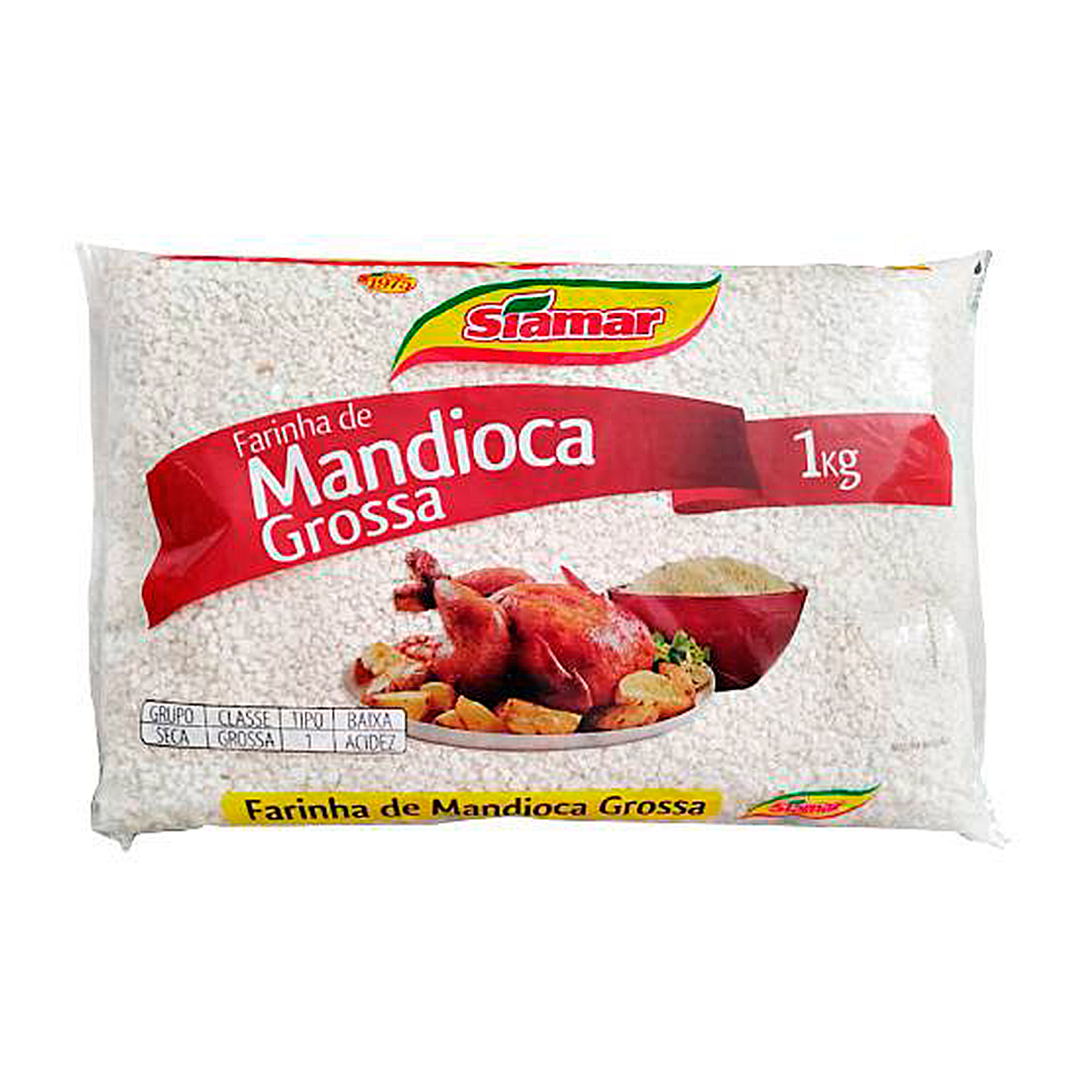 Farinha de Mandioca Grossa Siamar 1kg