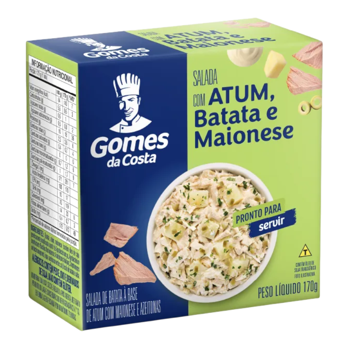 Salada com Atum, Batata e Maionese Gomes da Costa Pacote 170g