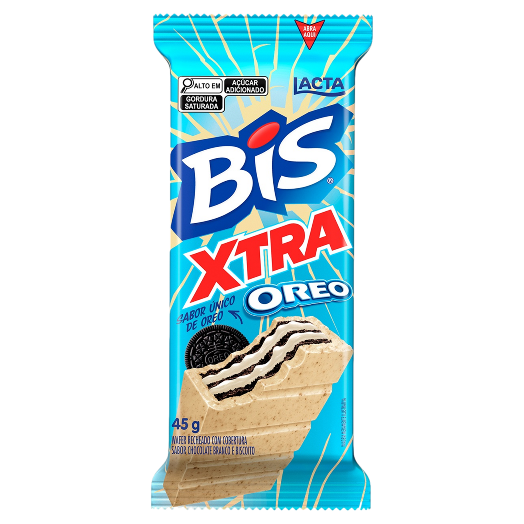 Wafer Bis Xtra Oreo Chocolate Branco Lacta Pacote 45g&nbsp;