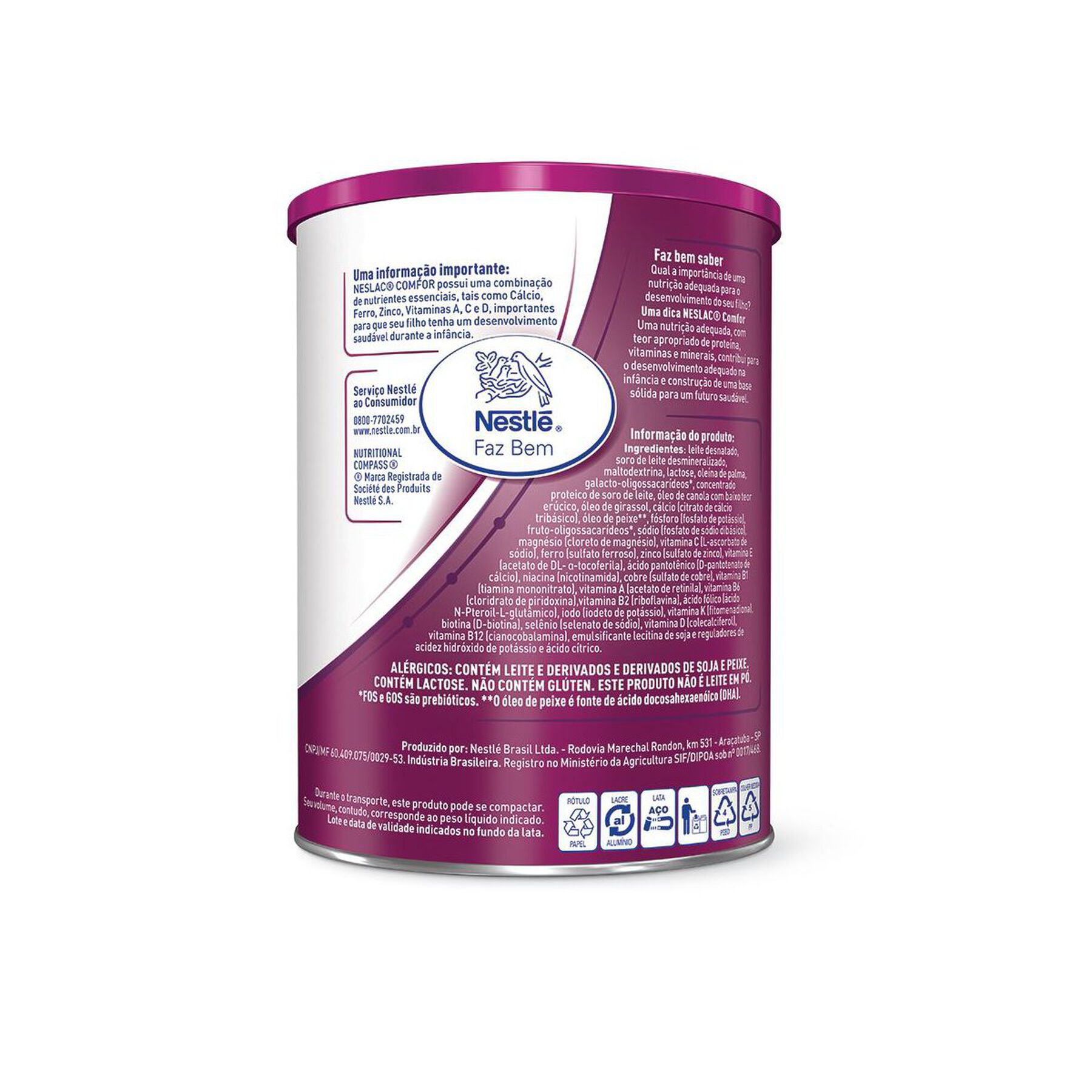 Composto lácteo NESLAC comfor 800g