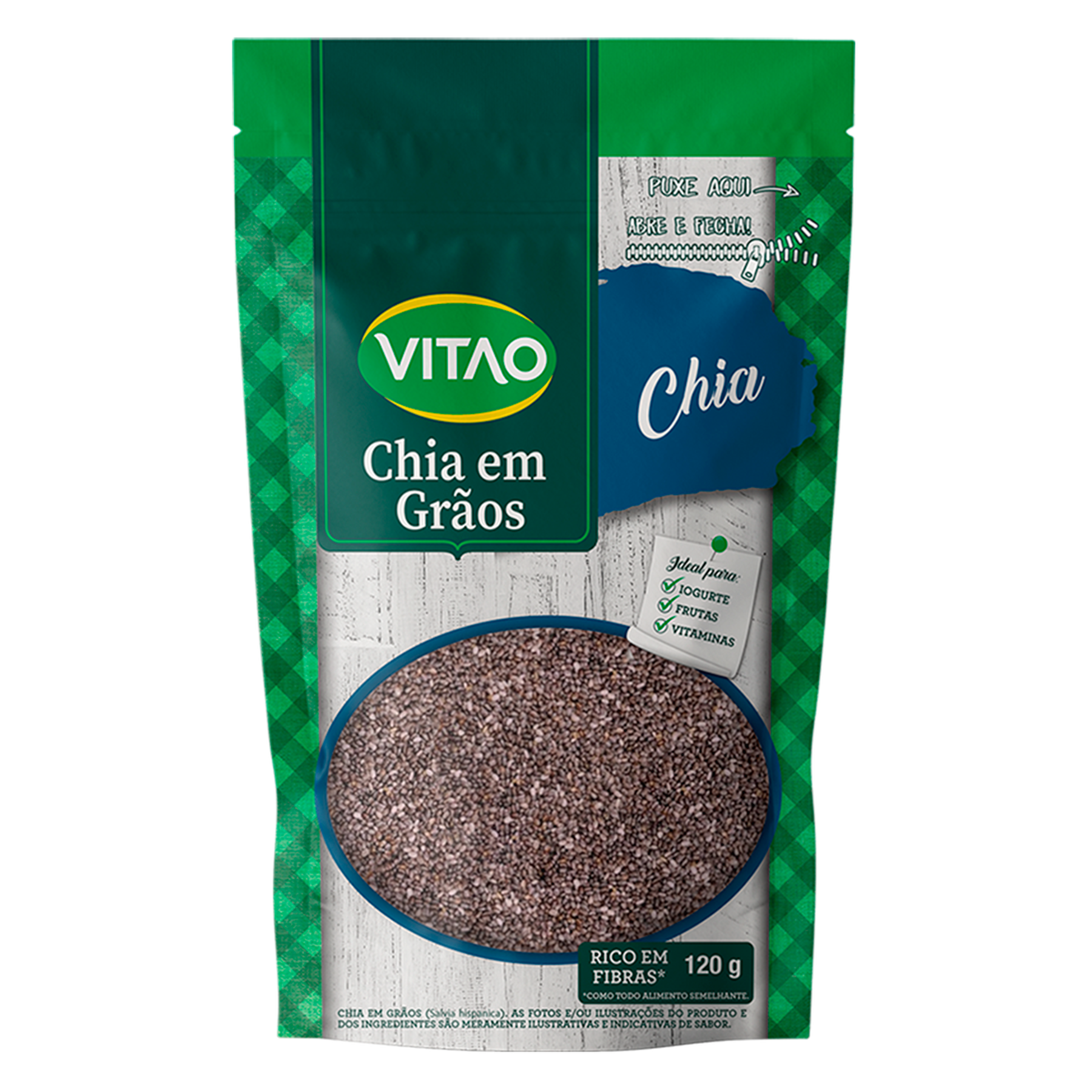 Chia em Gr&atilde;os Vitao Pacote 120g