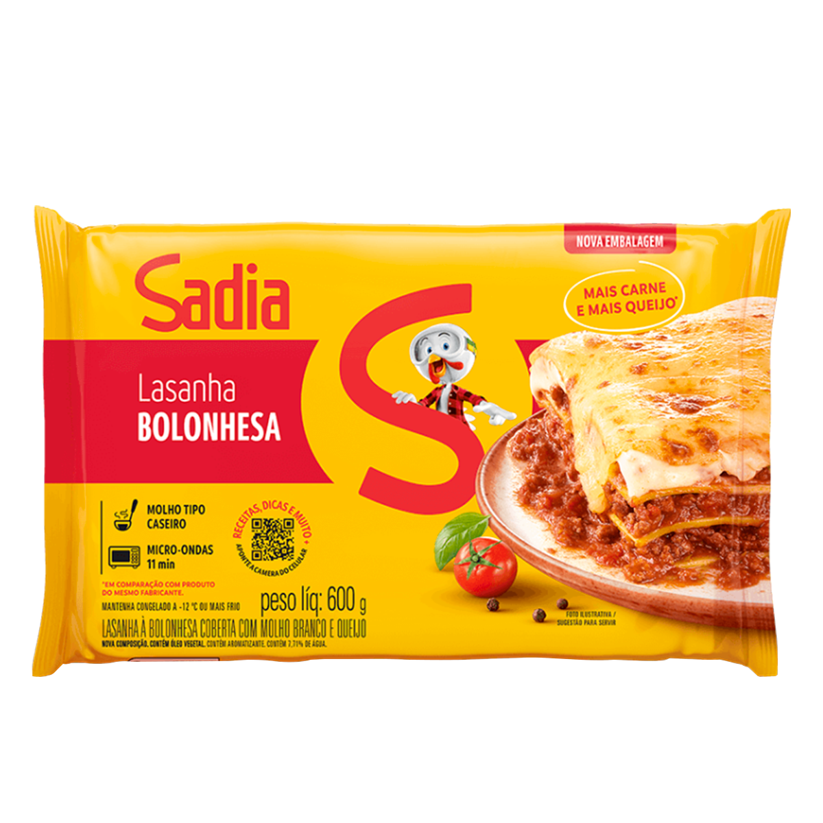 Lasanha Bolonhesa Sadia 600g
