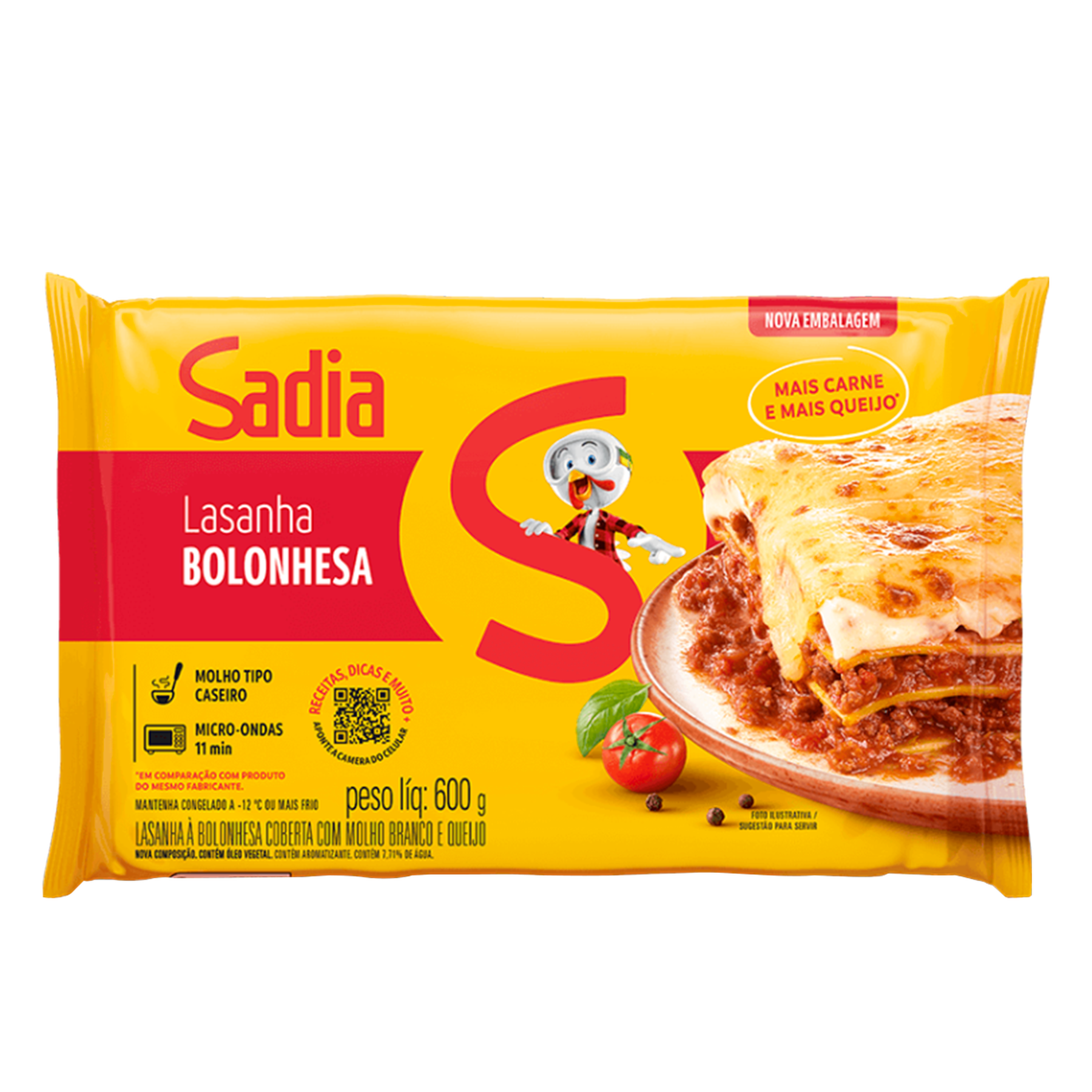 Lasanha Bolonhesa Sadia 600g