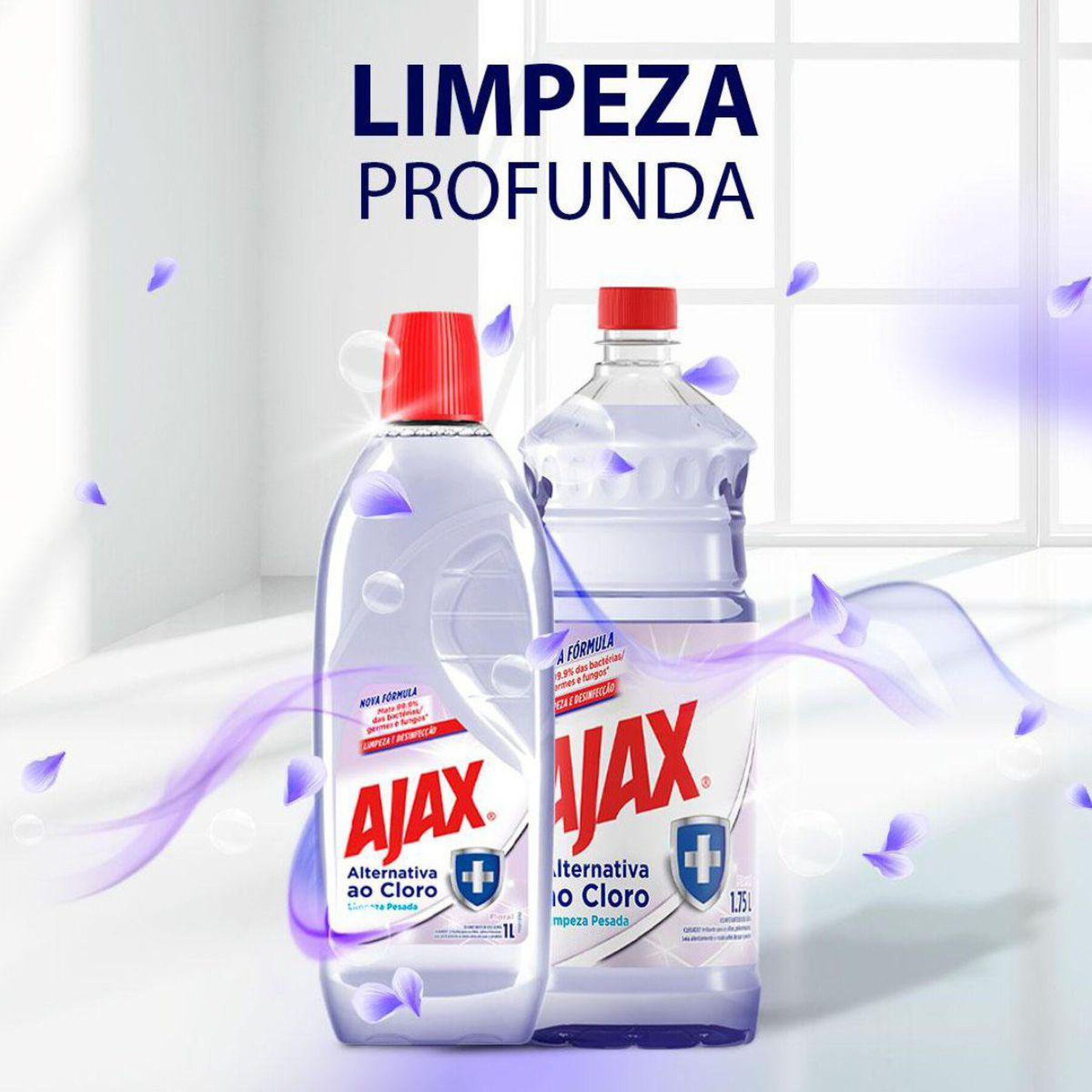 Limpador Multiuso Floral Ajax Alternativa ao Cloro Frasco 1l
