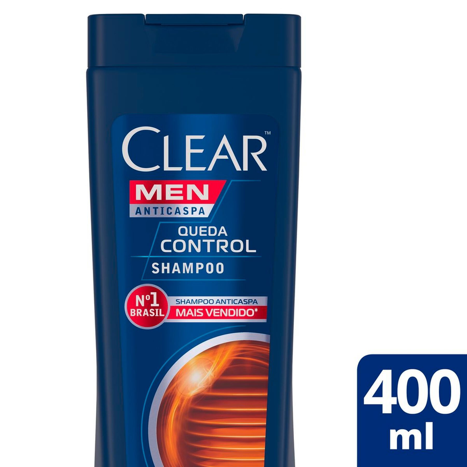 Shampoo Anticaspa Clear Men Queda Control Frasco 400ml