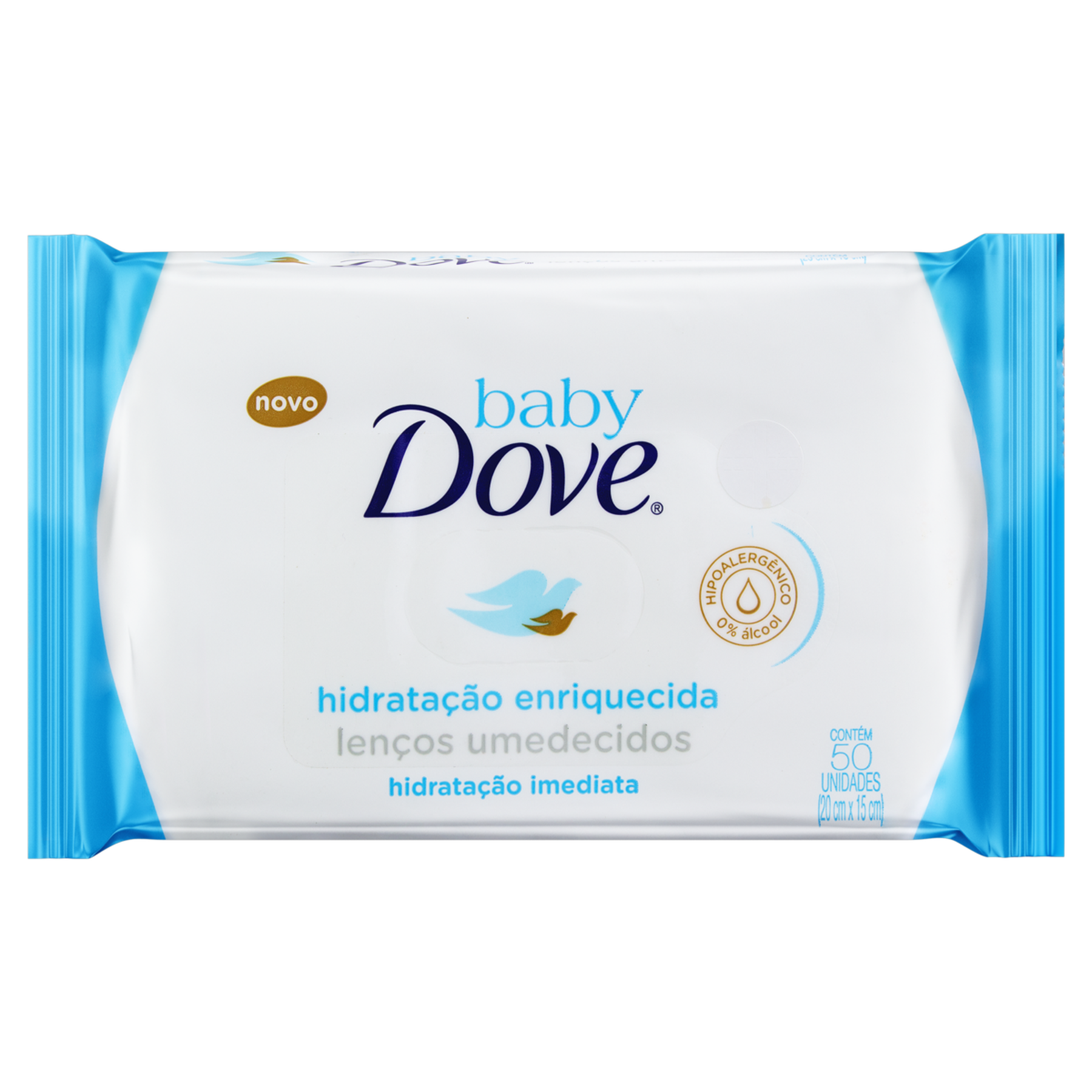 Lenço Umedecido Hidratação Enriquecida Dove Baby Pacote C/50 Unidades