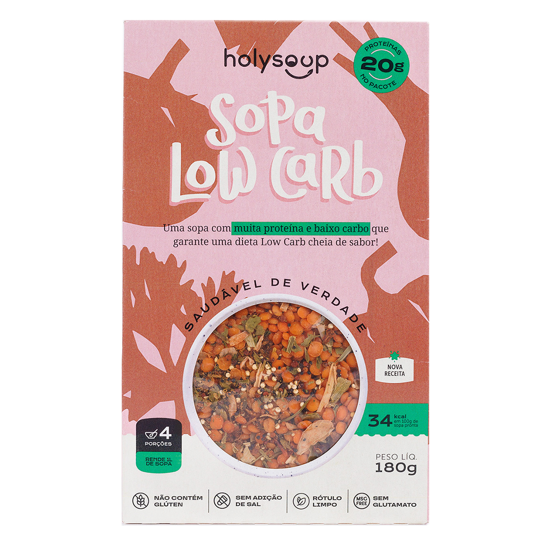 Sopa Low Carb Holysoup Caixa 180g