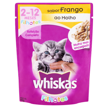 Alimento para Gatos Filhotes Frango ao Molho Whiskas Sachê 85g