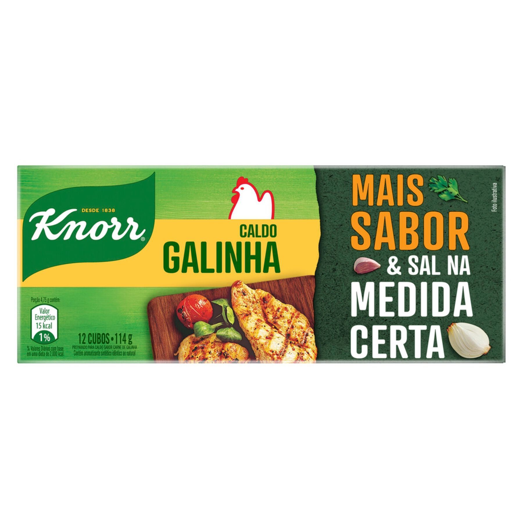 Caldo em Tablete Galinha Knorr Caixa 114g 12 Unidades