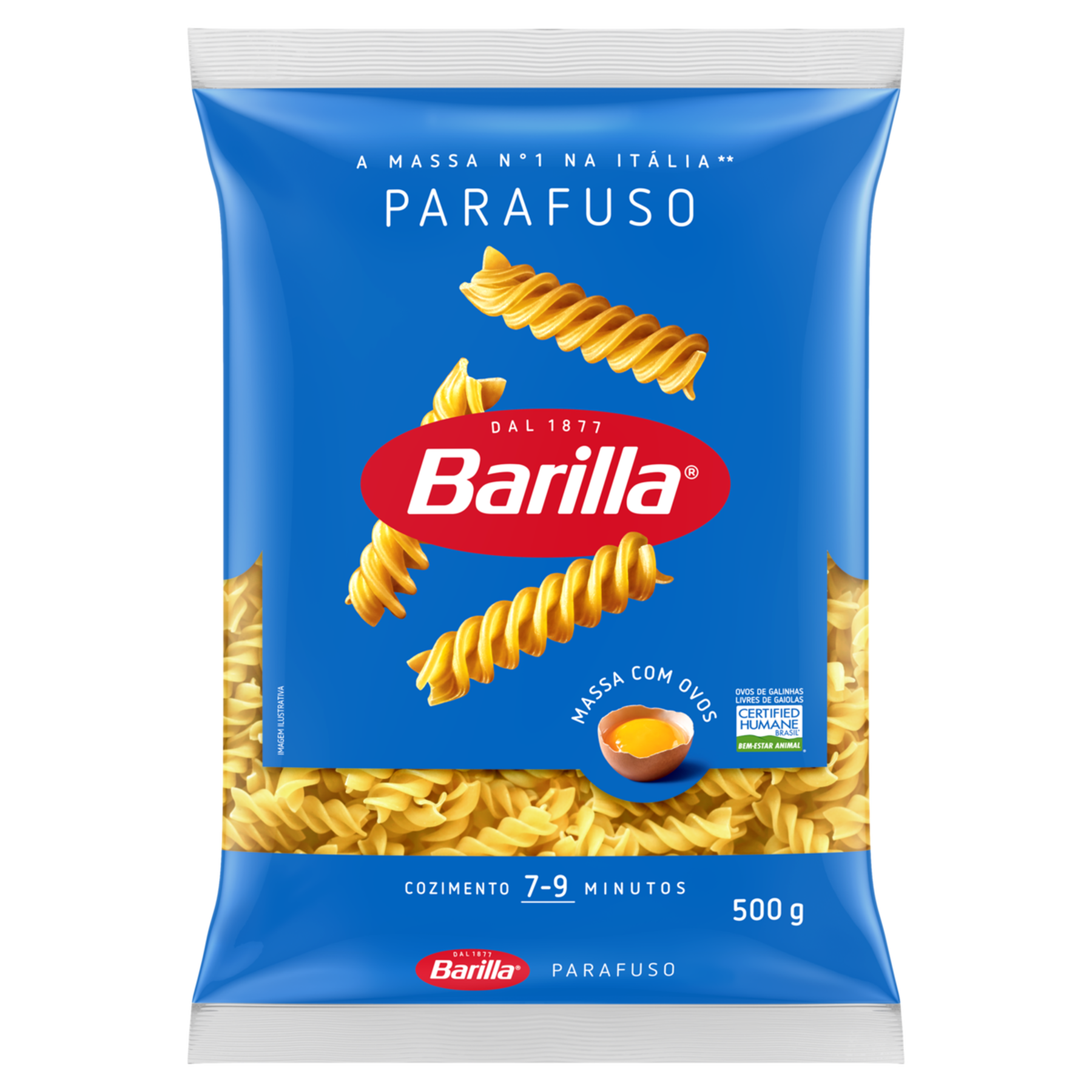 Macarrão com Ovos Parafuso Barilla Pacote 500g