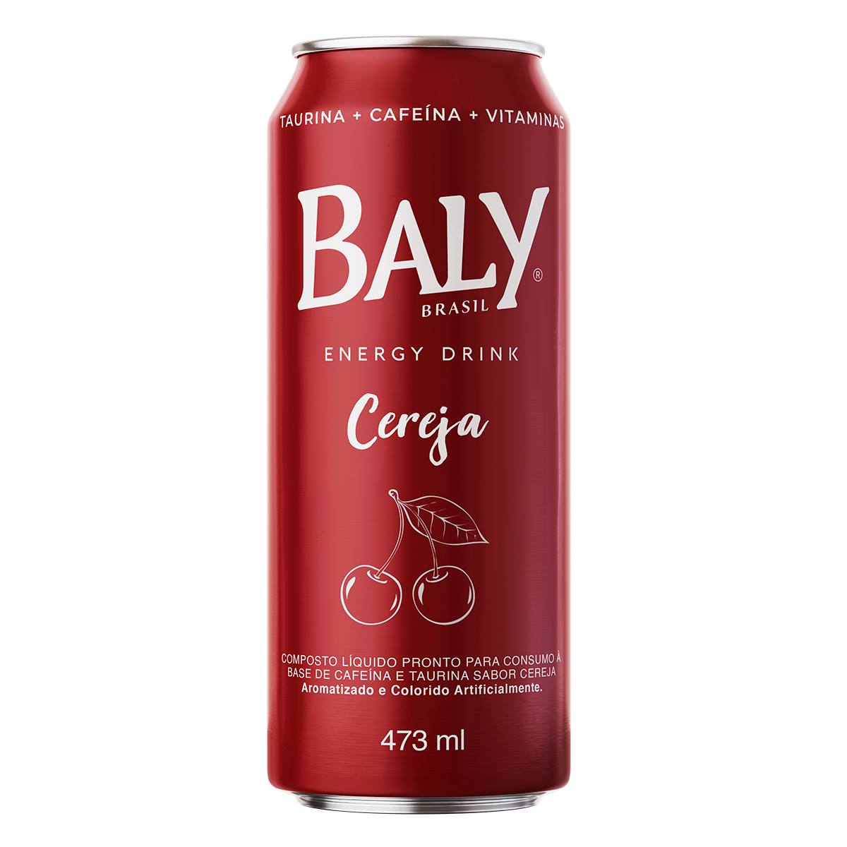Energ&eacute;tico Cereja Baly Brasil Lata 473ml