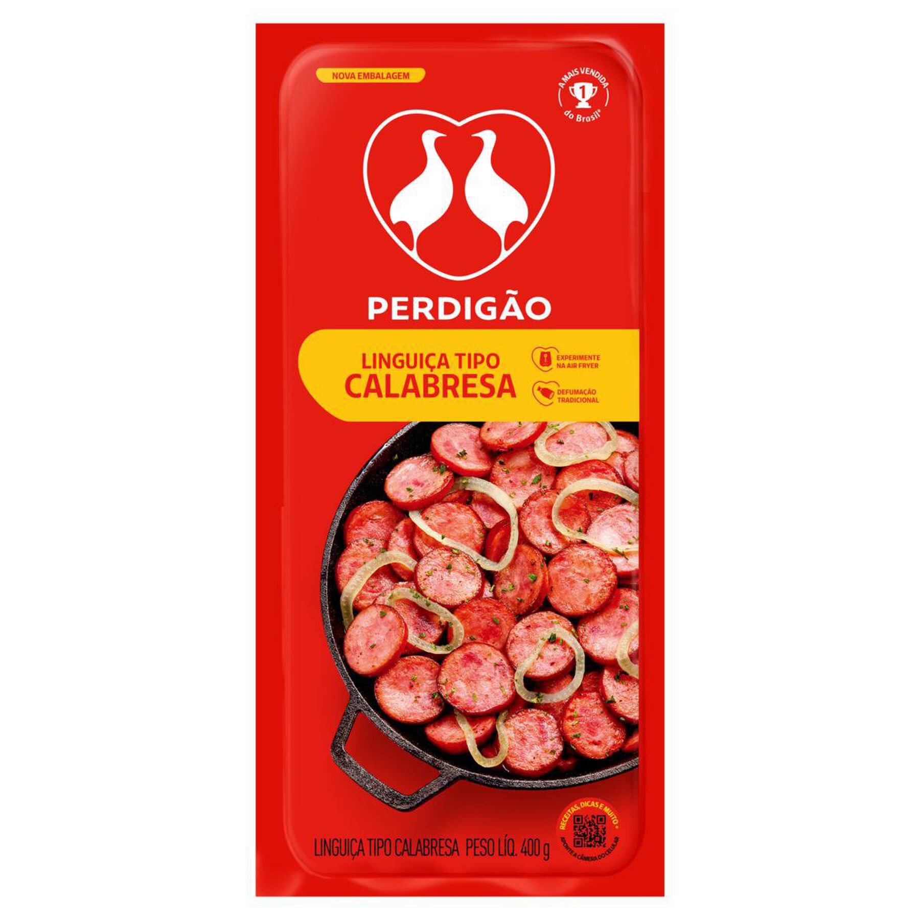 Lingui&ccedil;a Calabresa Defumada Perdig&atilde;o 400g