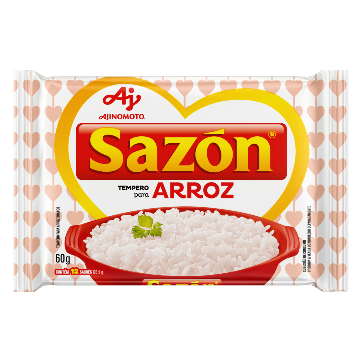 Tempero para Arroz Saz&oacute;n Pacote 60g 12 Unidades