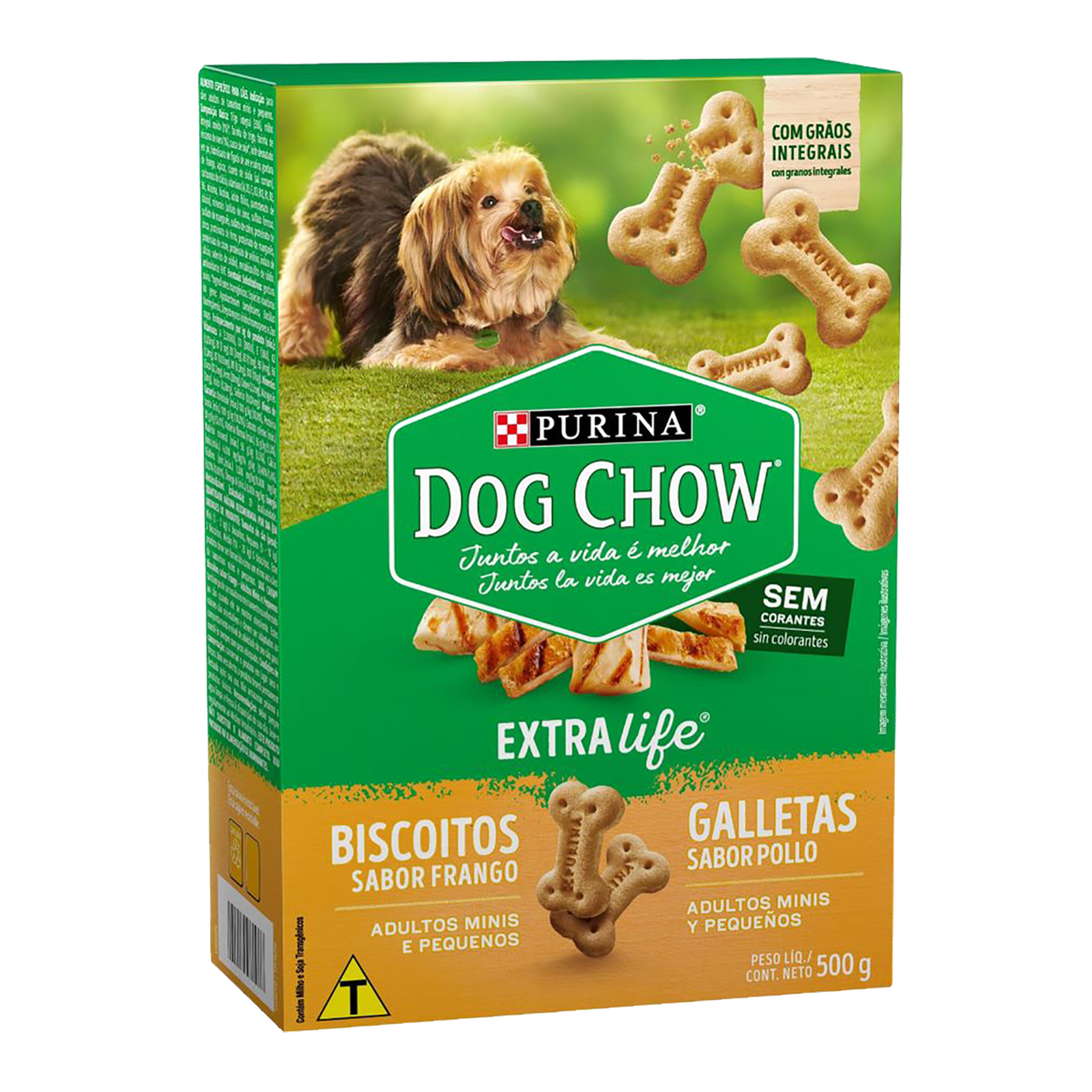 Biscoito para Cães Adultos Minis e Pequenos Frango Dog Chow Purina Caixa 500g