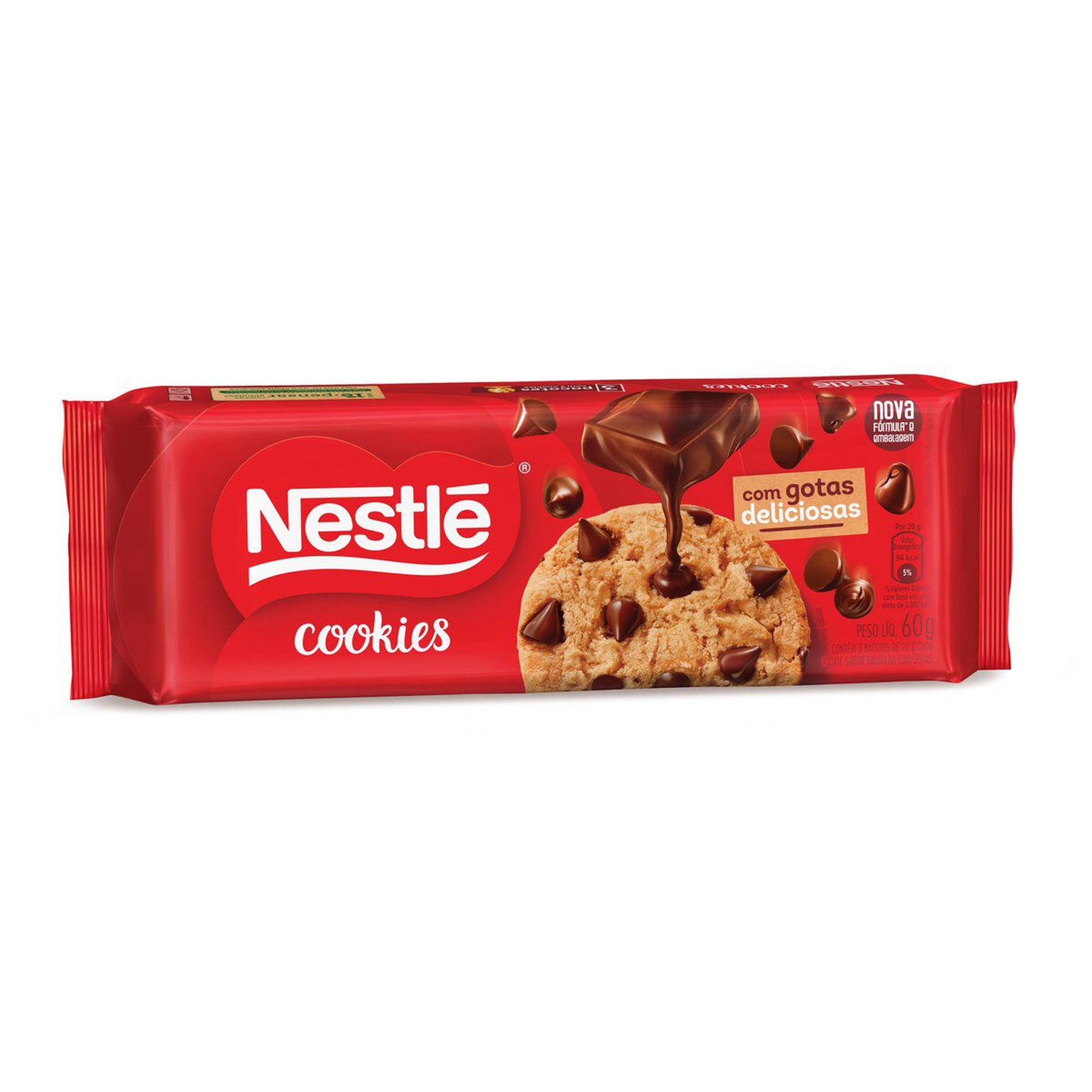 Biscoito Cookies Baunilha Nestl&eacute; Pacote 60g