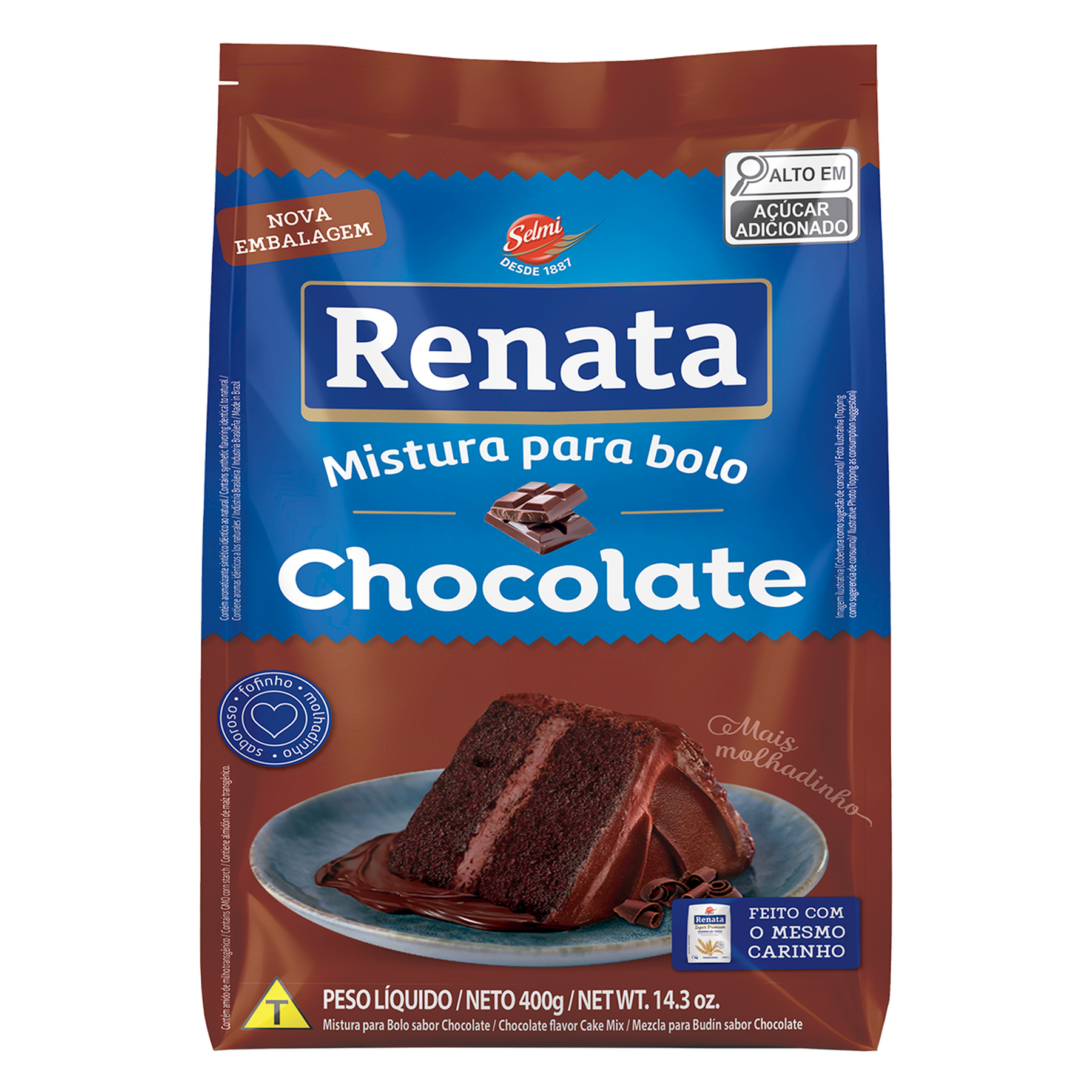 Mistura para Bolo Chocolate Renata Pacote 400g
