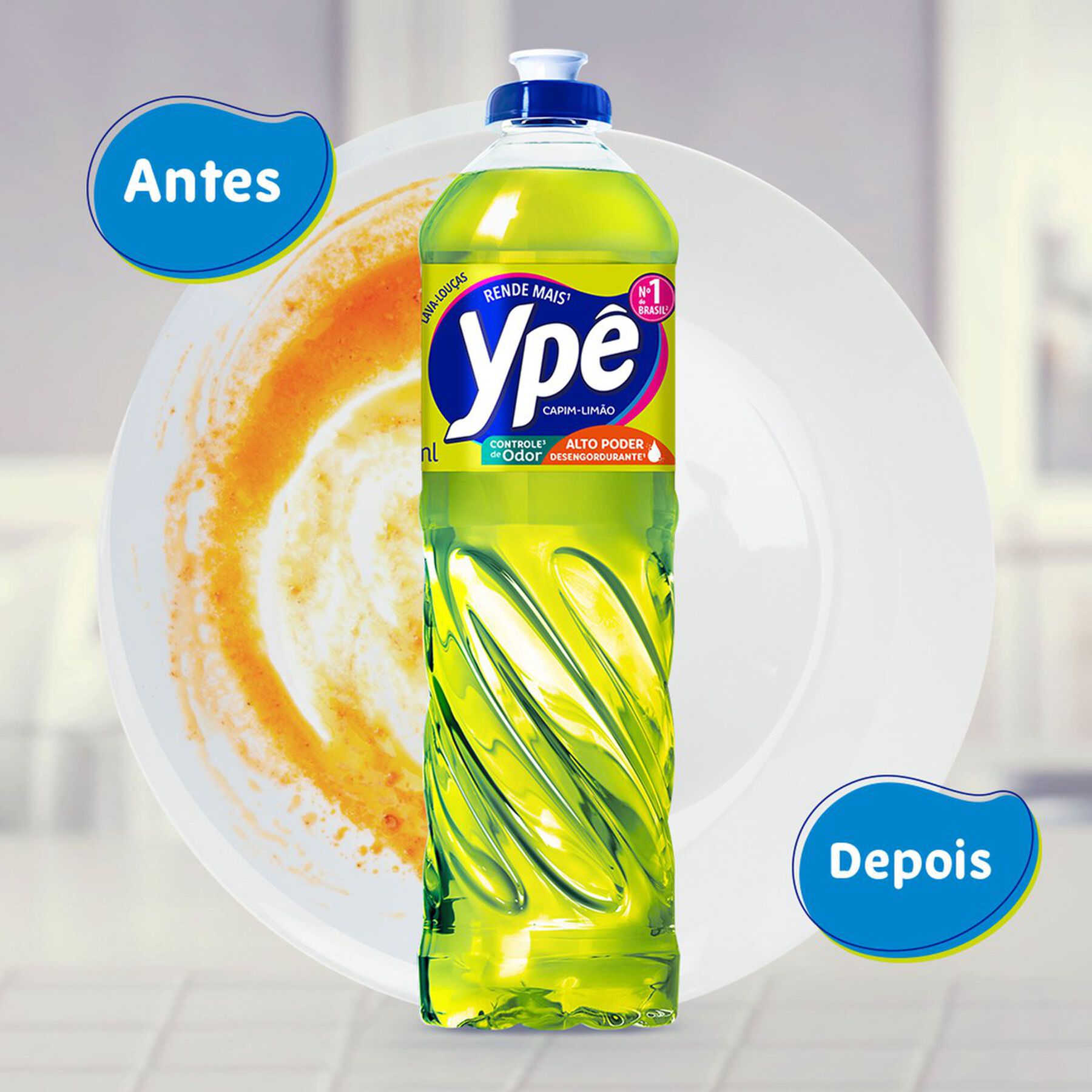 Detergente Líquido Capim Limão Ypê 500ml