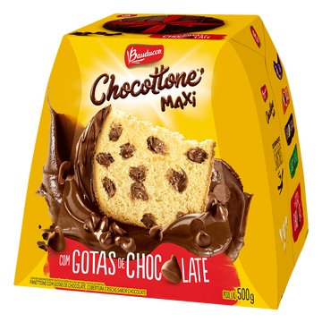 Chocottone Bauducco Maxi com Gotas e Cobertura de Chocolate 500g
