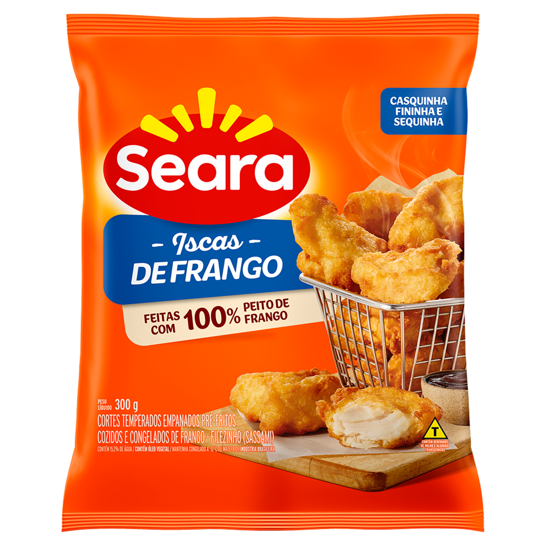 Empanado de Frango Iscas de Frango Temperado Seara Pacote 300g&nbsp;