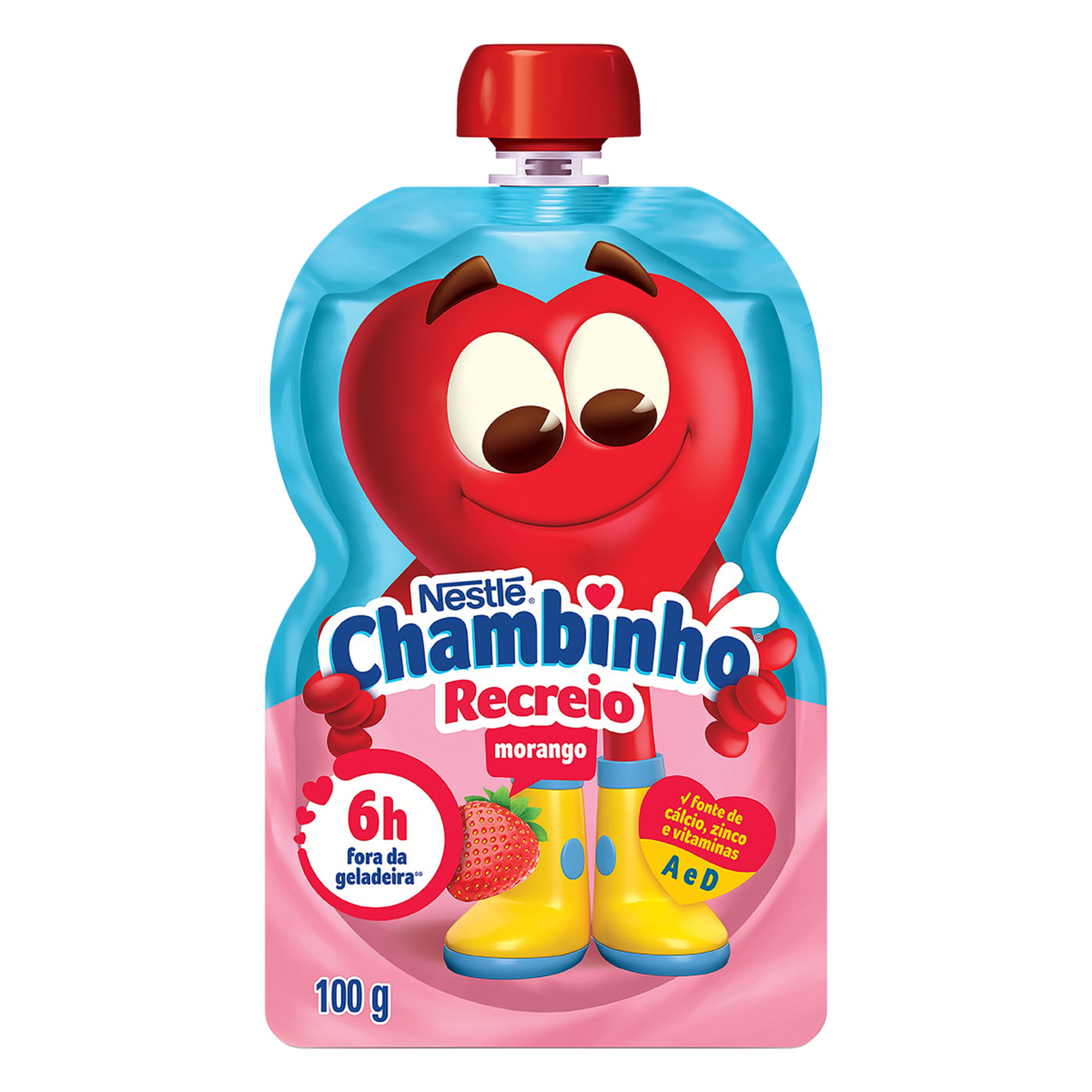 Iogurte Morango Chambinho Recreio Squeeze 100g