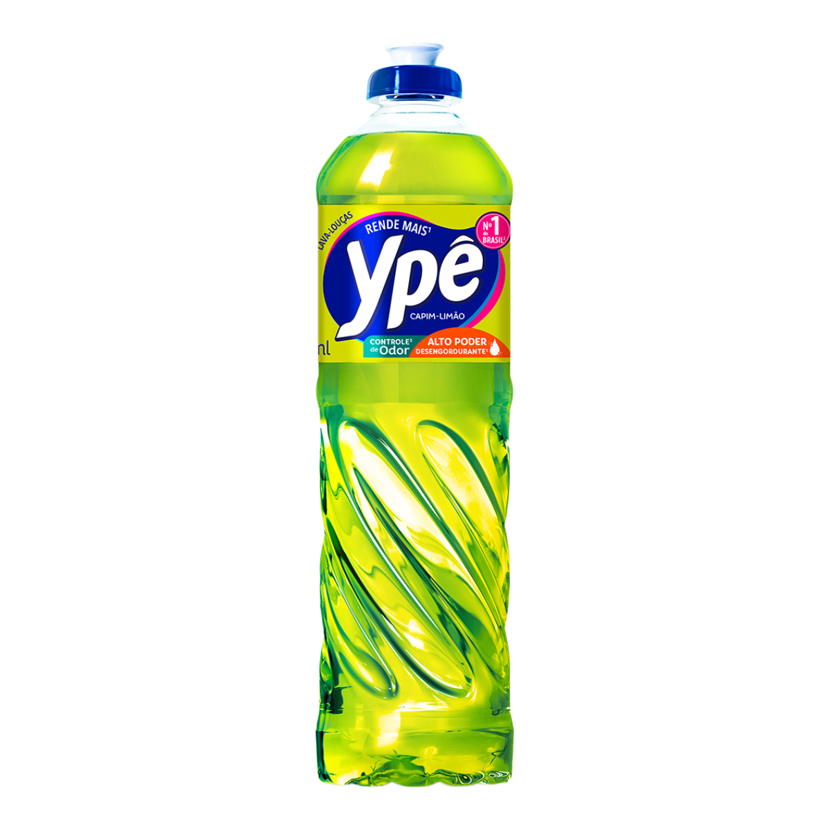 Detergente Lava-Lou&ccedil;as L&iacute;quido Capim-Lim&atilde;o Yp&ecirc; Squeeze 500ml