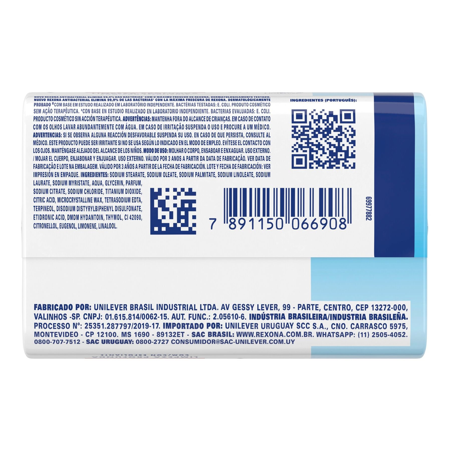 Sabonete em Barra Antibacterial Limpeza Profunda Rexona Envolt&oacute;rio 84g&nbsp;