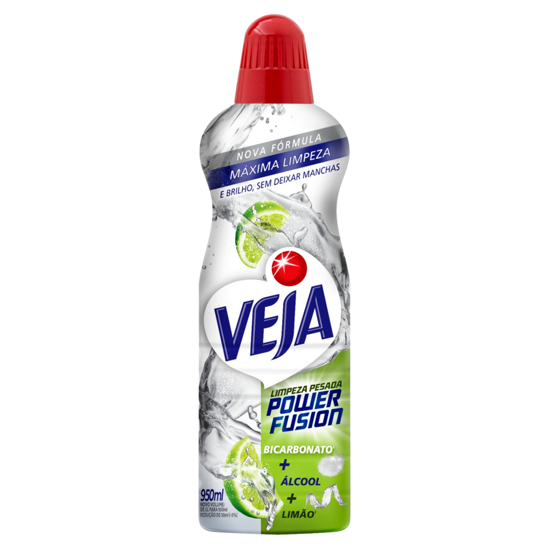 Limpador Limpeza Pesada Bicarbonato com &Aacute;lcool Lim&atilde;o Veja Power Fusion Frasco 950ml