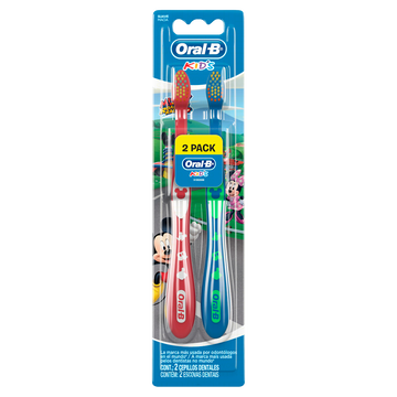 Escova Dental Macia Mickey Oral-B Kids C/2 Unidades