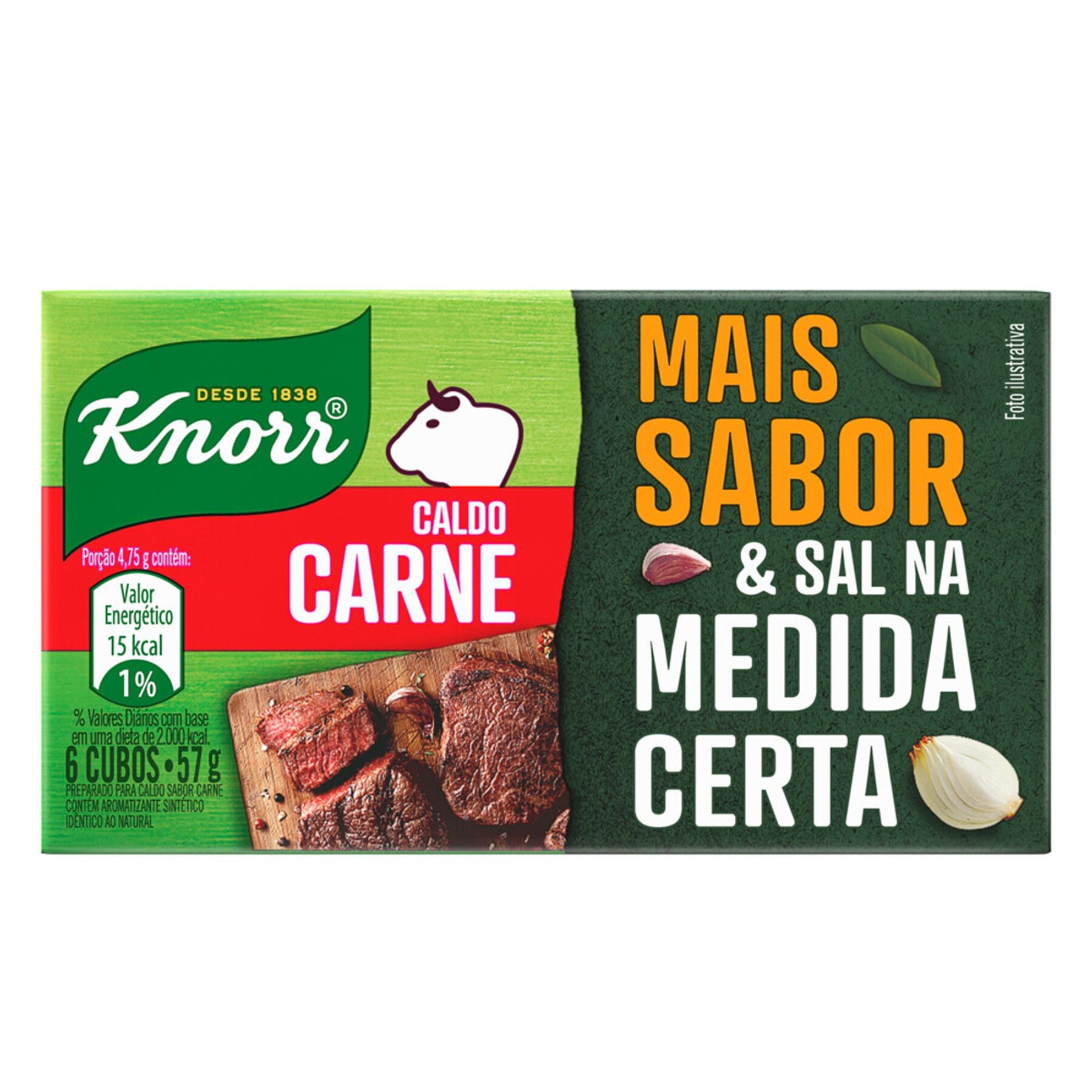 Caldo em Tablete Carne Knorr Caixa 57g 6 Unidades