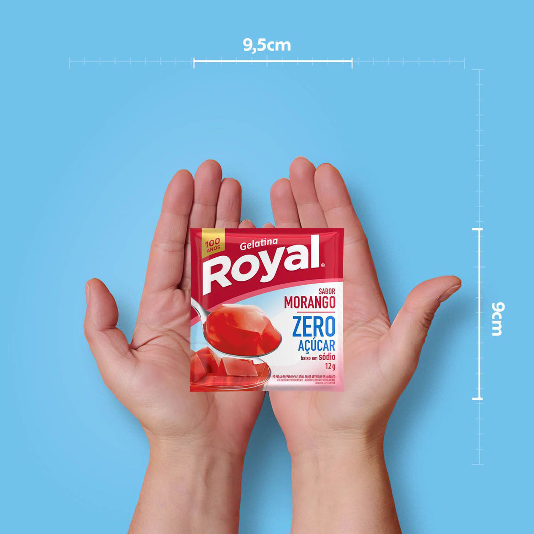 Gelatina em Pó Morango Zero Açúcar Royal Pacote 12g