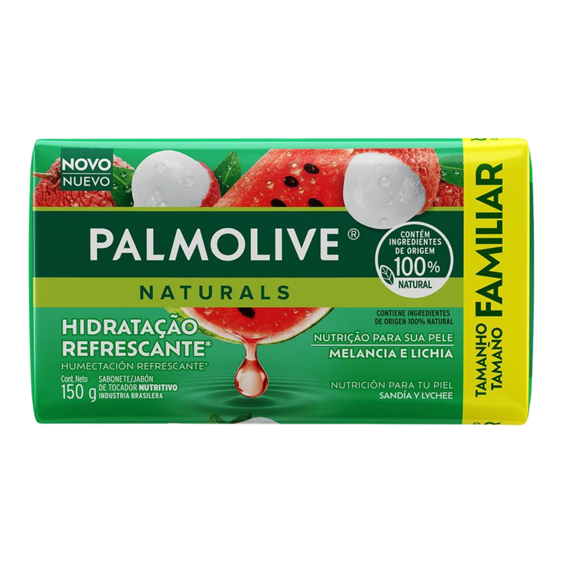 Sabonete Barra Palmolive Naturals Hidrata&ccedil;&atilde;o Refrescante Envolt&oacute;rio 150g