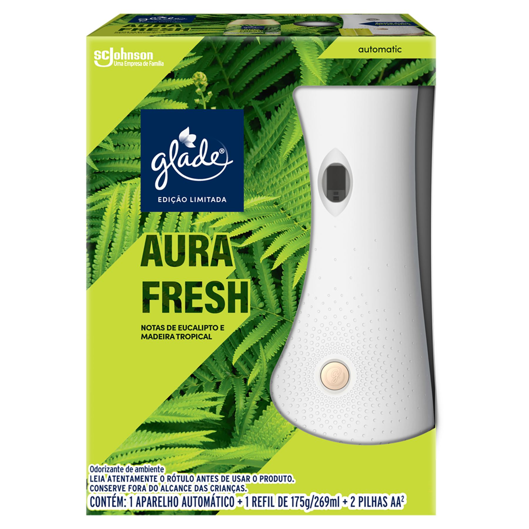 Aparelho e Odorizador de Ambiente Aura Fresh Glade Automatic 269ml