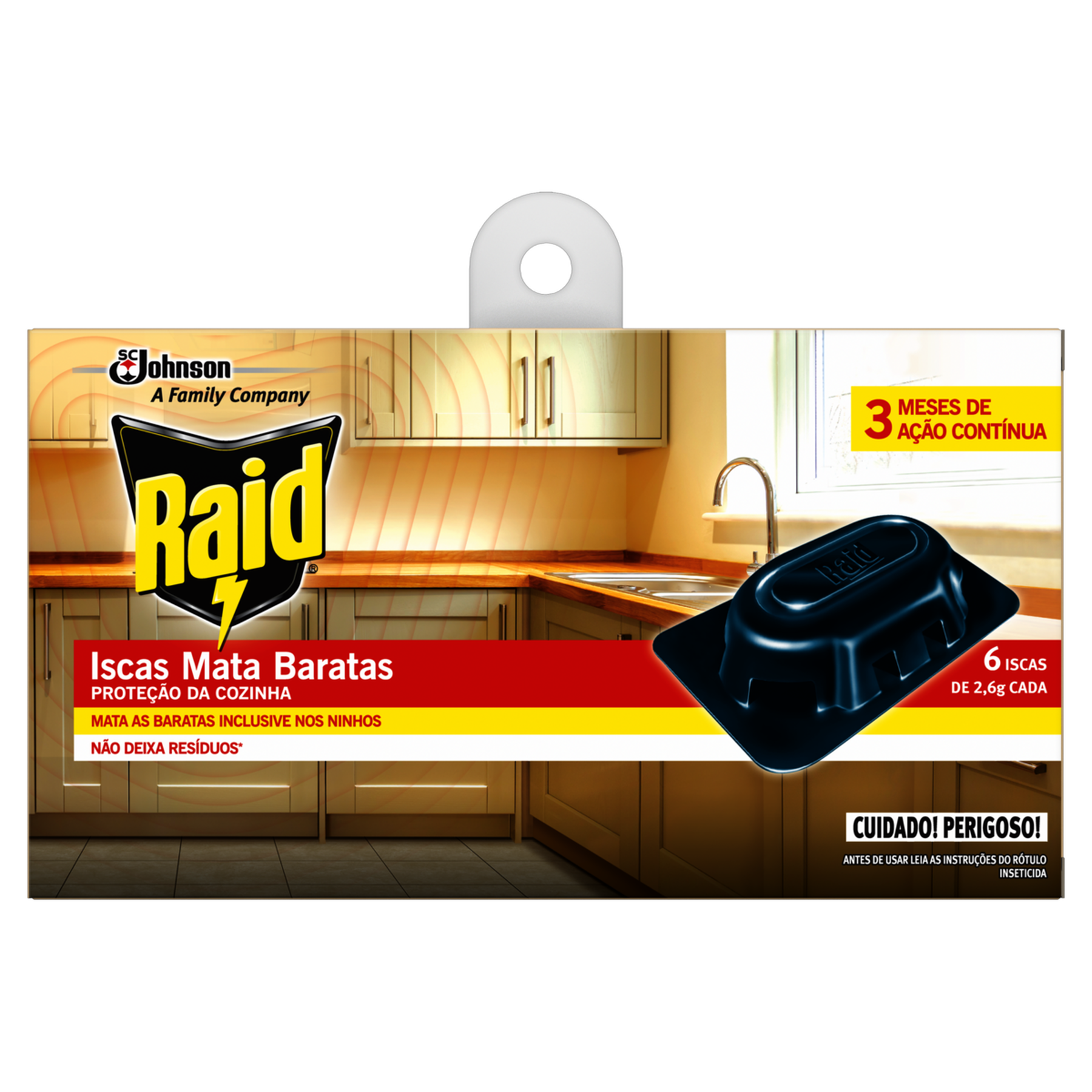 Inseticida Isca Mata Baratas Raid Caixa 6 Unidades 2,6g Cada