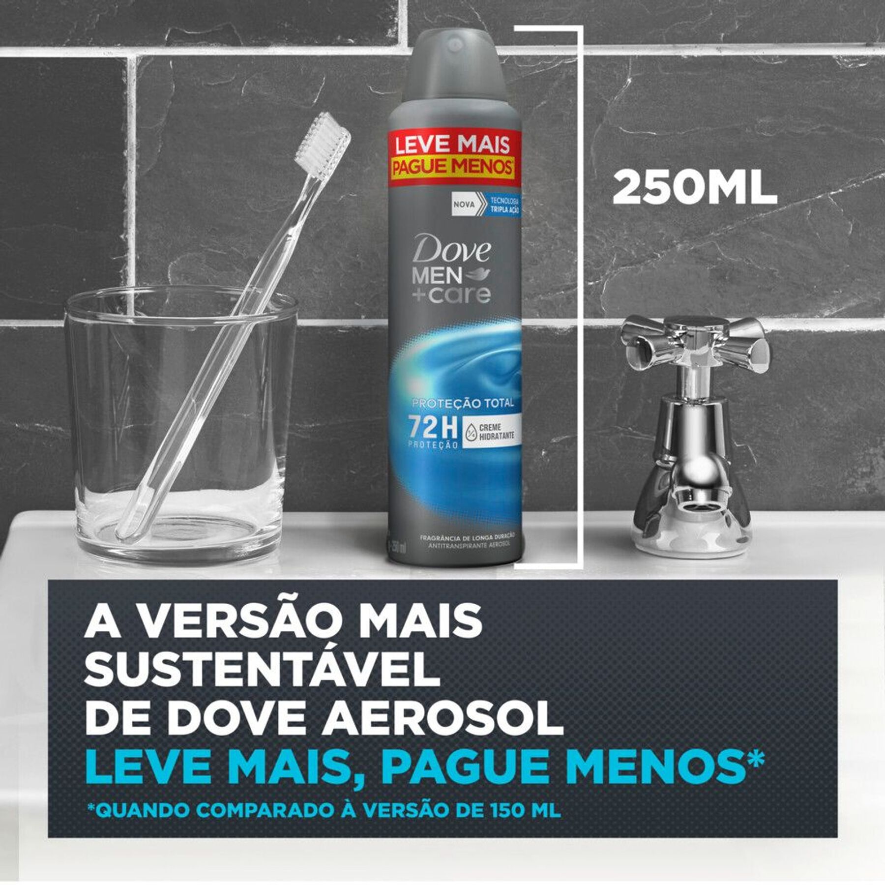 Antitranspirante Aerosol Dove Men+Care Proteção Total 250ml