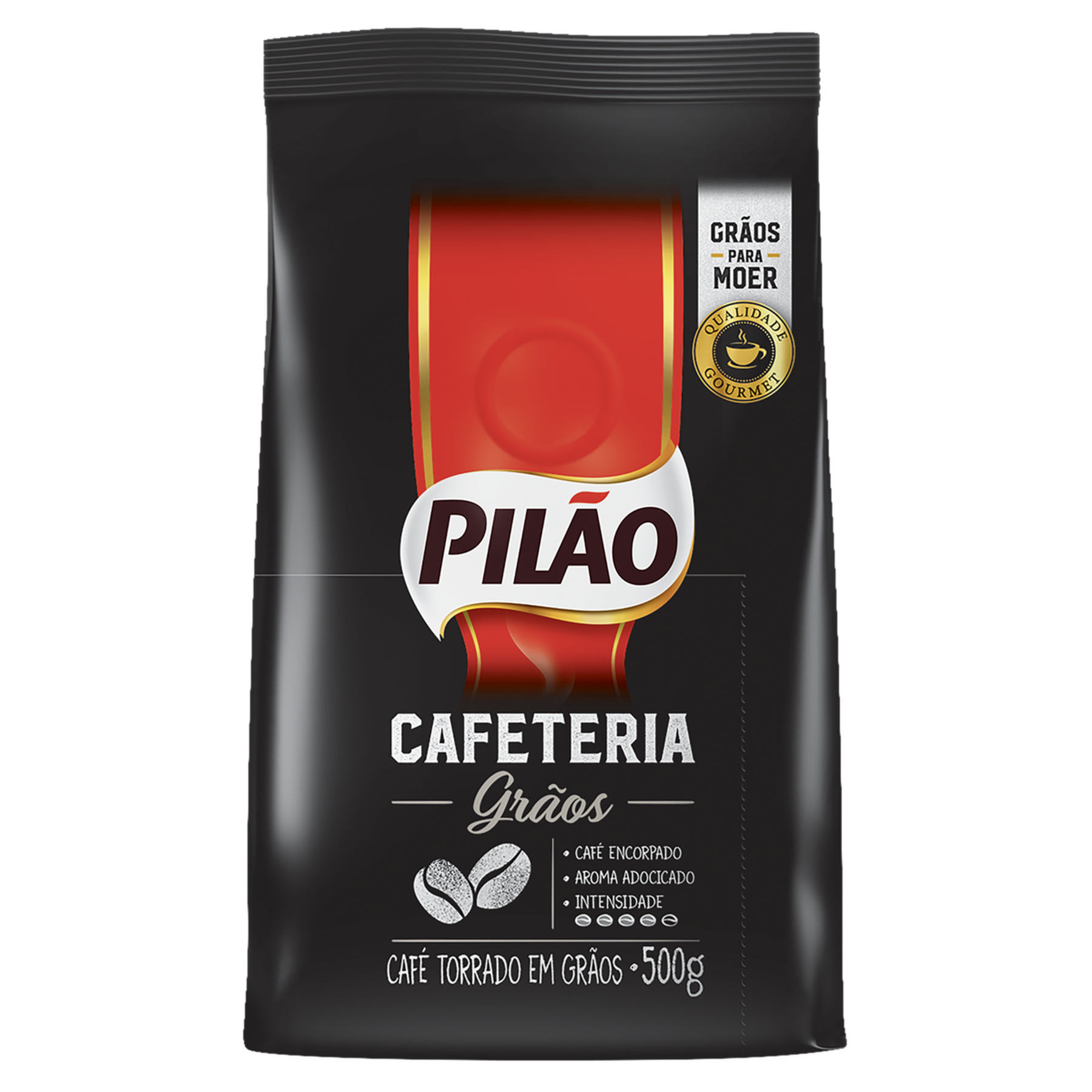 Caf&eacute; Torrado em Gr&atilde;os Pil&atilde;o Cafeteria Pacote 500g