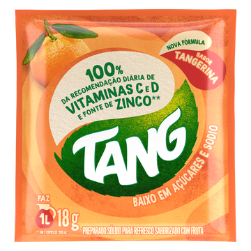 Refresco em Pó Tangerina Tang Pacote 18g