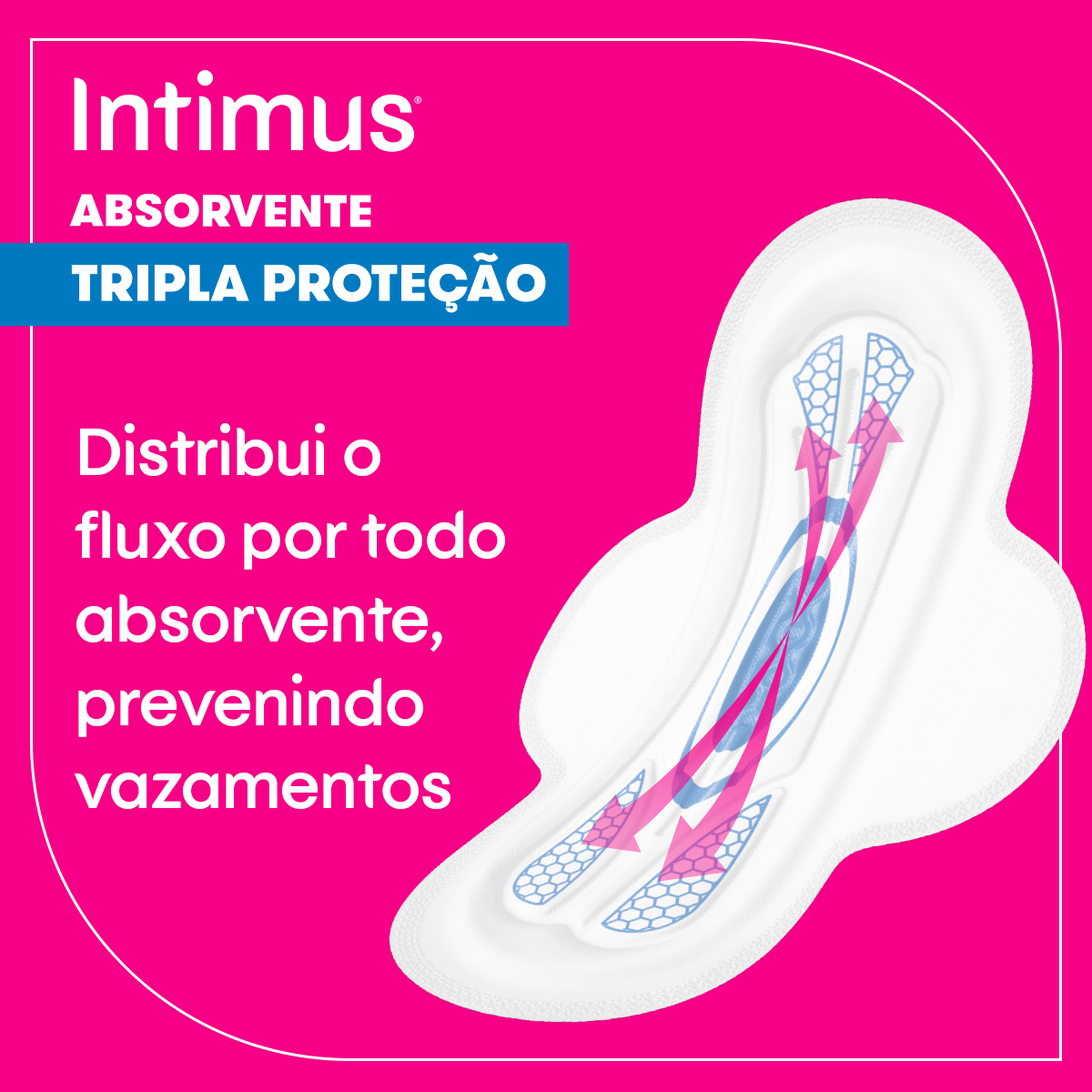 Absorvente com Abas Seca Intimus Tripla Proteção Pacote 32 Unidades Leve Mais Pague Menos