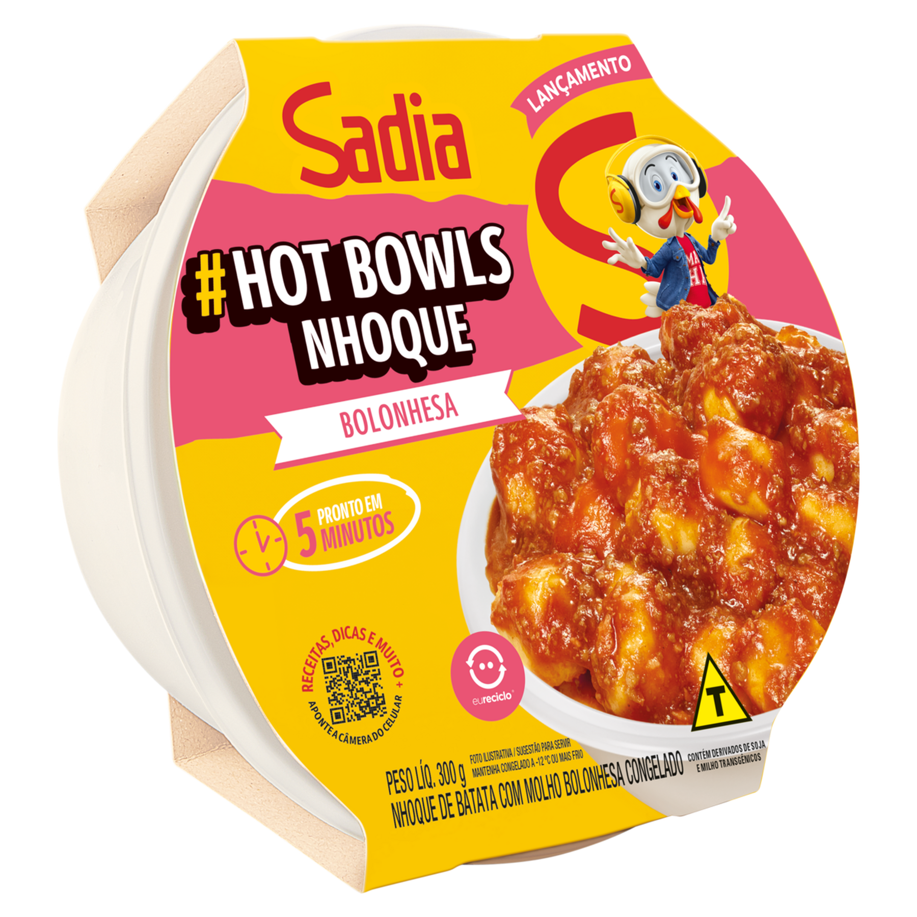Nhoque &agrave; Bolonhesa Hot Bowls Sadia Pote 300g