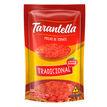 Molho de Tomate Tradicional Tarantella Sachê 300g
