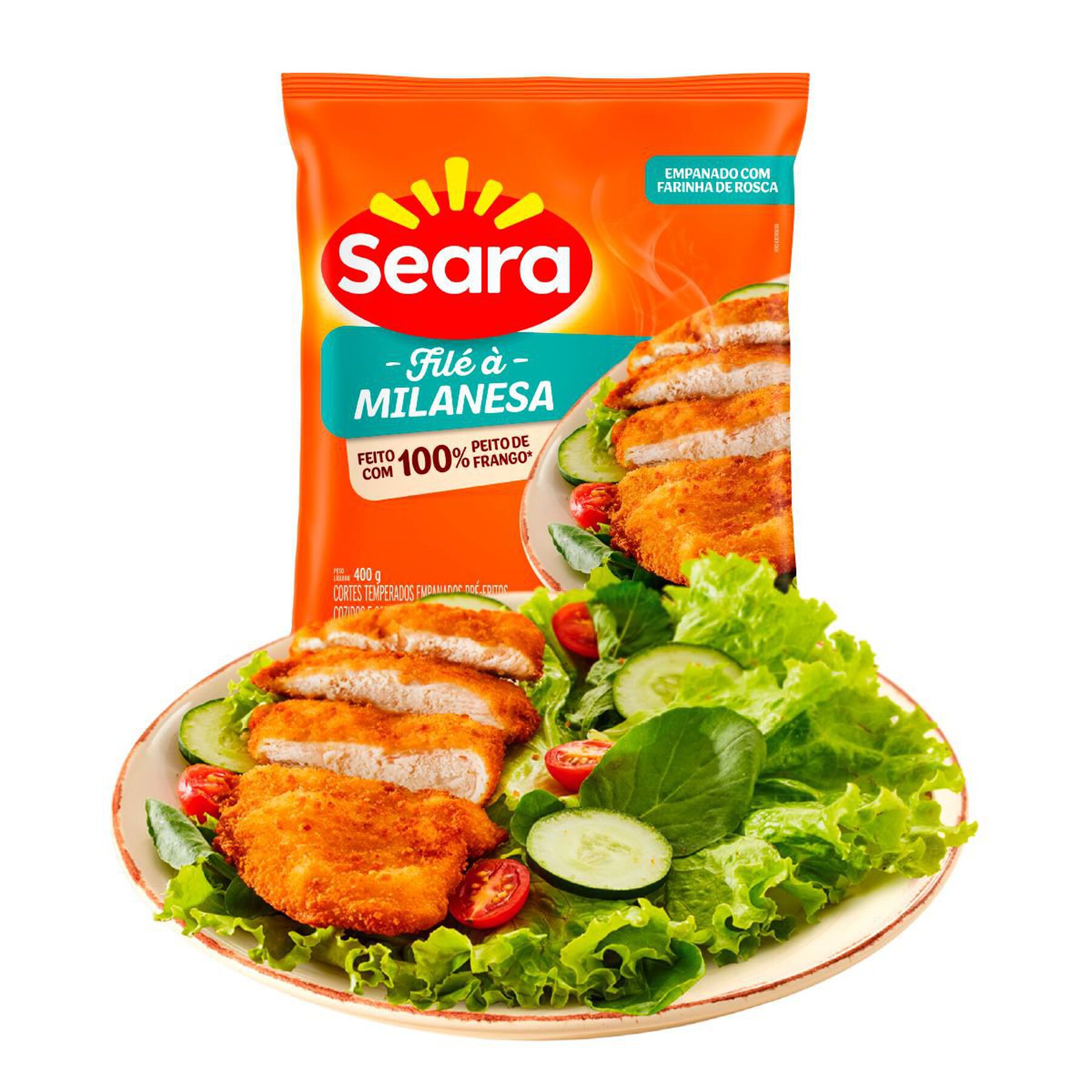 Fil&eacute; de frango &agrave; milanesa crocante Seara 400g