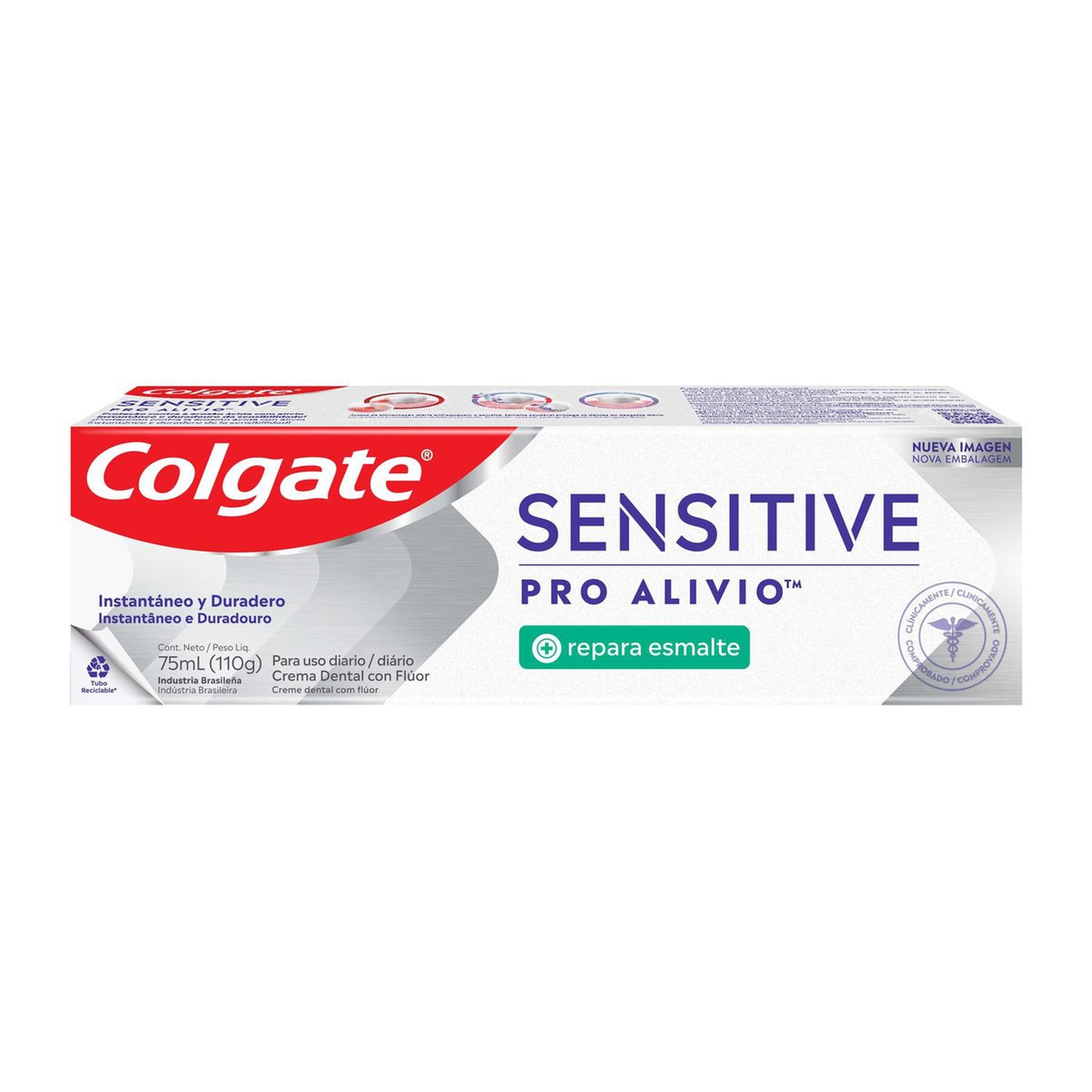 Creme Dental Para Sensibilidade Colgate Sensitive Pro Alívio Repara Esmalte 110g
