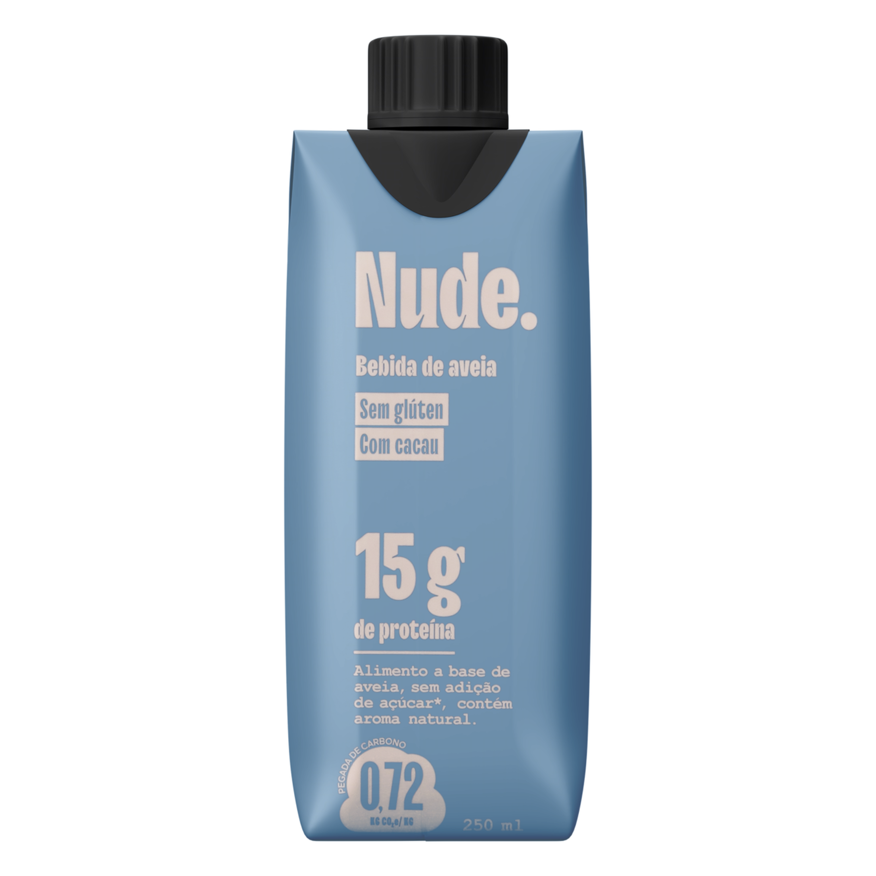 Bebida &agrave; Base de Aveia Cacau Nude. Caixa 250ml