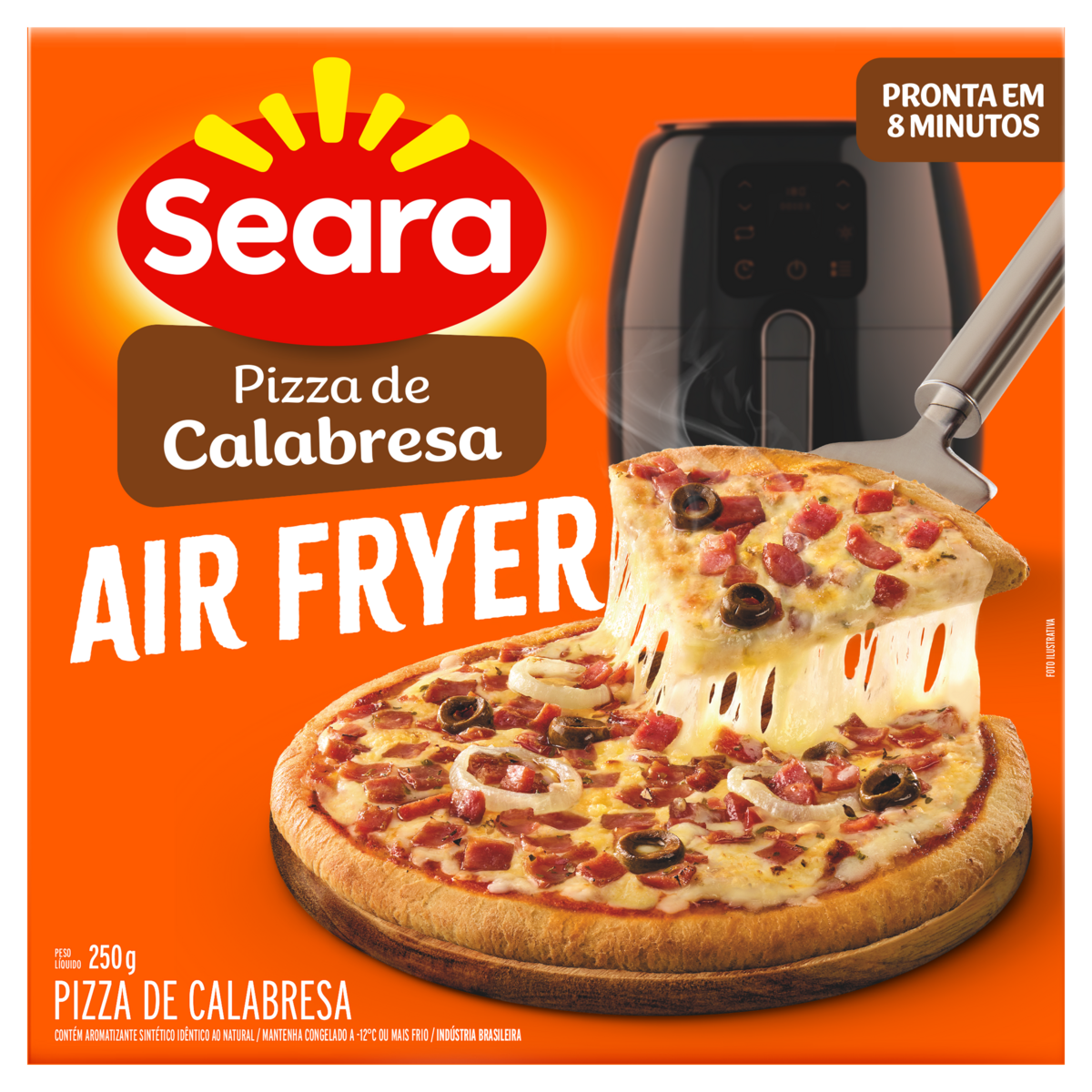 Pizza de Calabresa Air Fryer Seara Caixa 250g