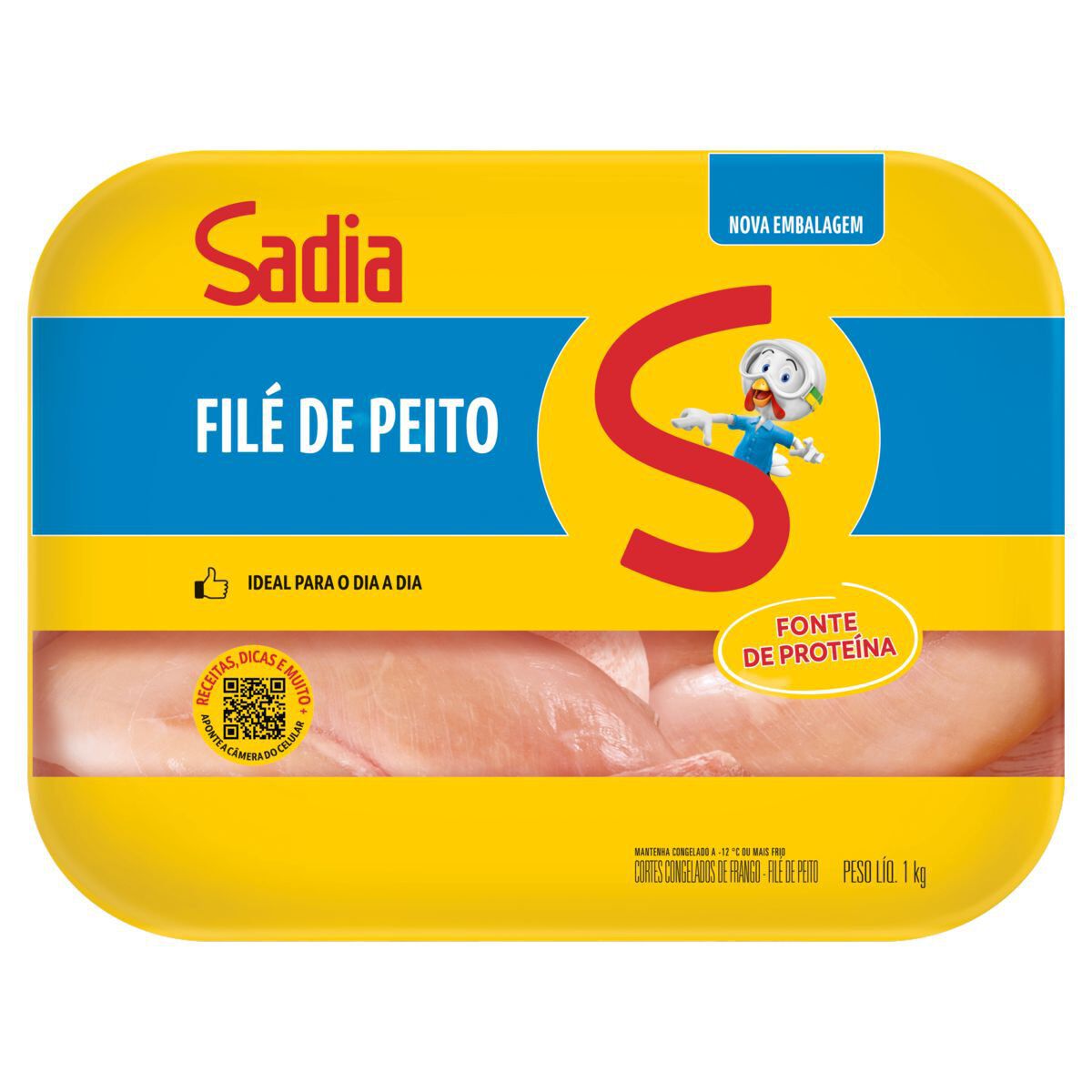 Fil&eacute; de Peito de Frango Congelado Sadia 1kg