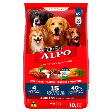 Alimento para Cães Adultos Carne com Vegetais Purina Alpo Receitas Caseiras Pacote 10,1kg