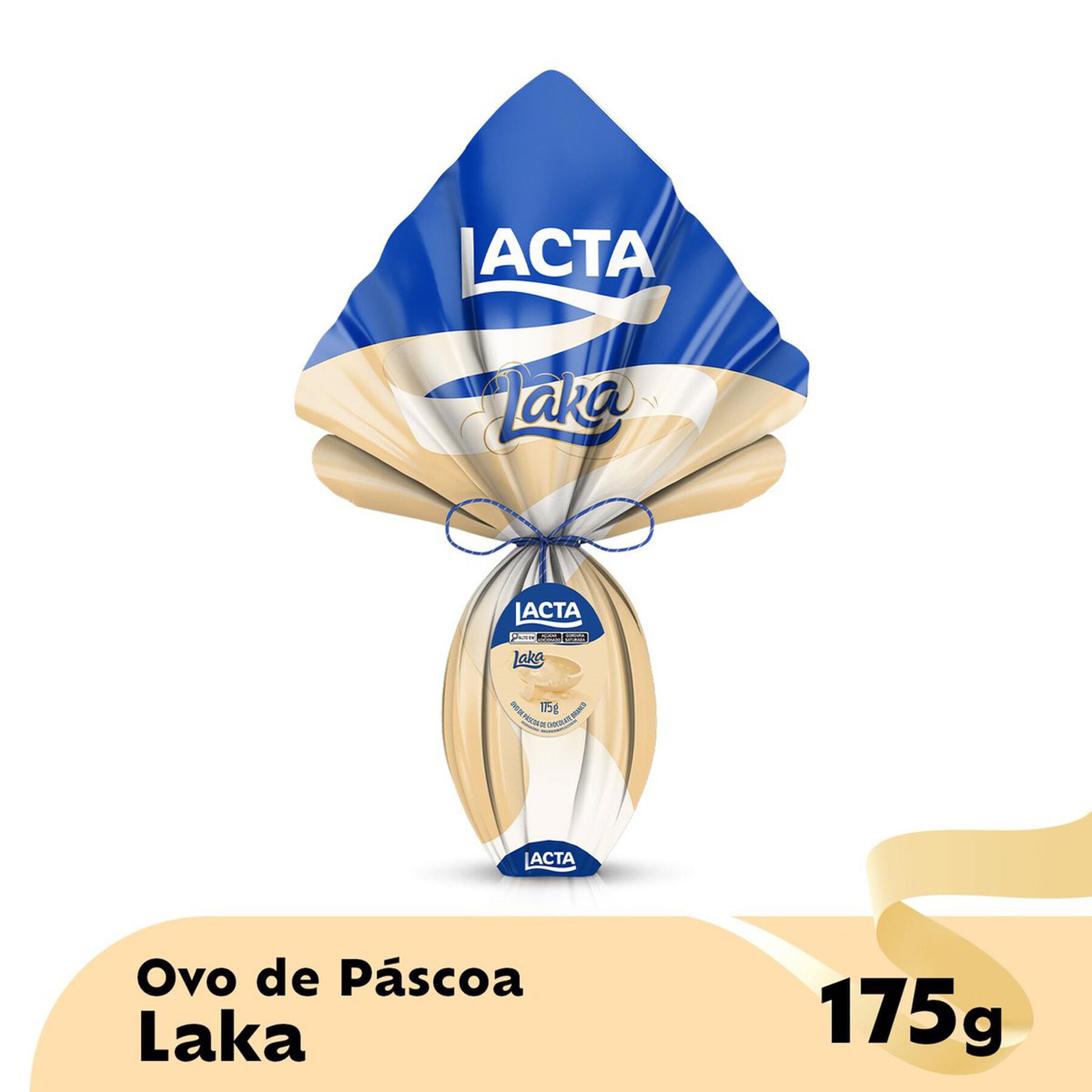 Ovo de Páscoa Branco Laka Lacta 175g